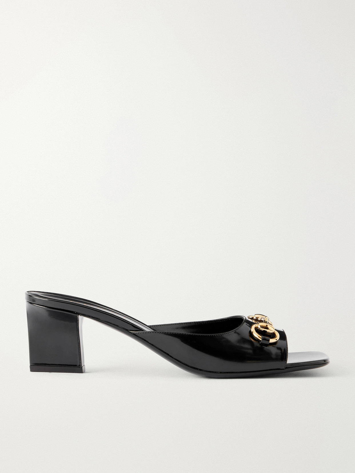 Gucci - Signora Horsebit-embellished Leather Sandals - Black