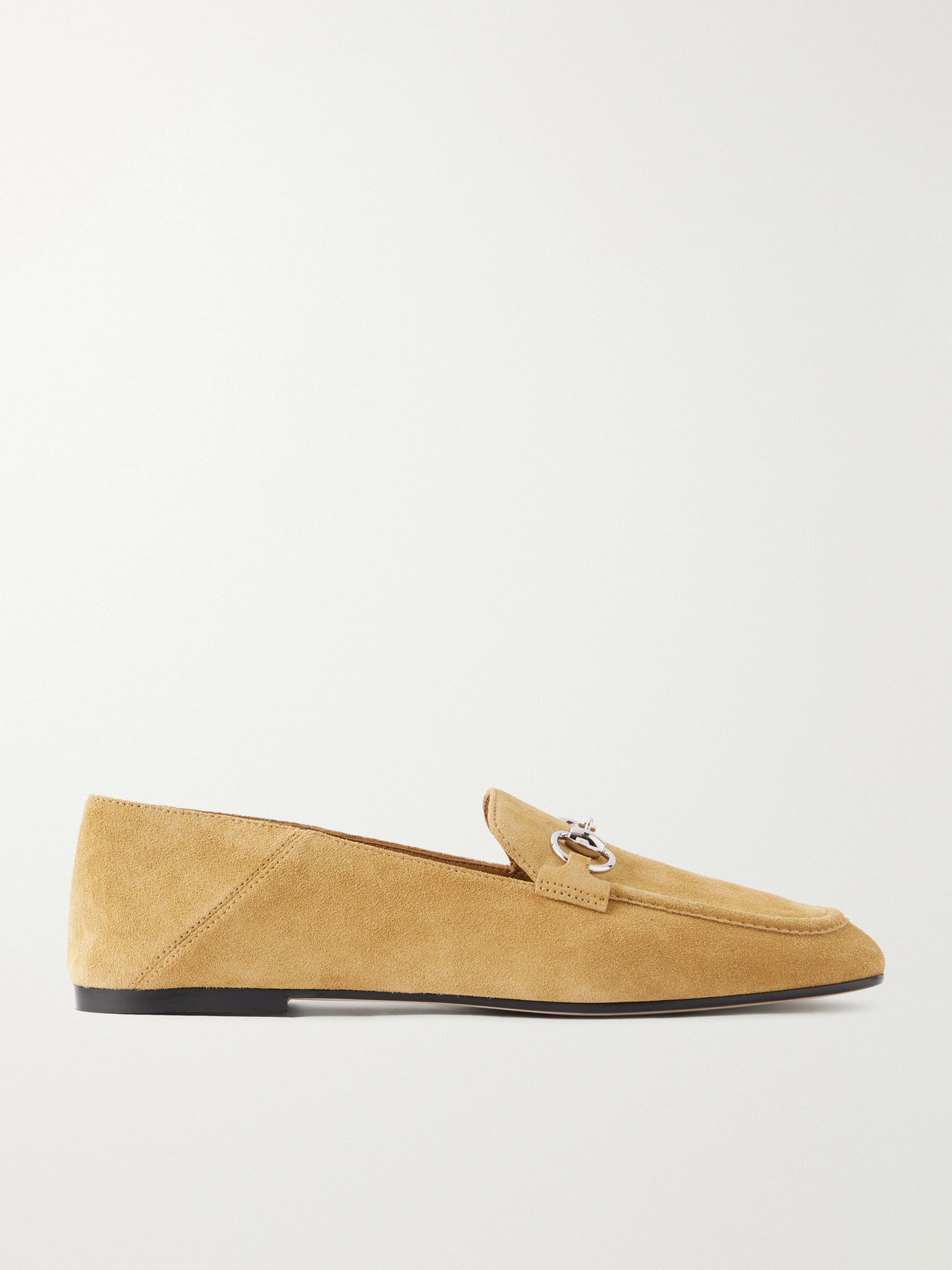 Gucci - Jordaan Horsebit-embellished Suede Loafers - Neutrals