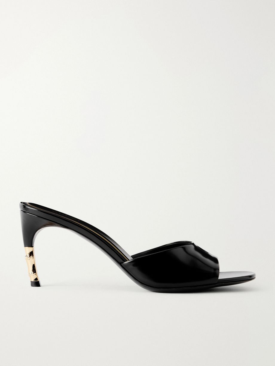 Patent-leather sandals