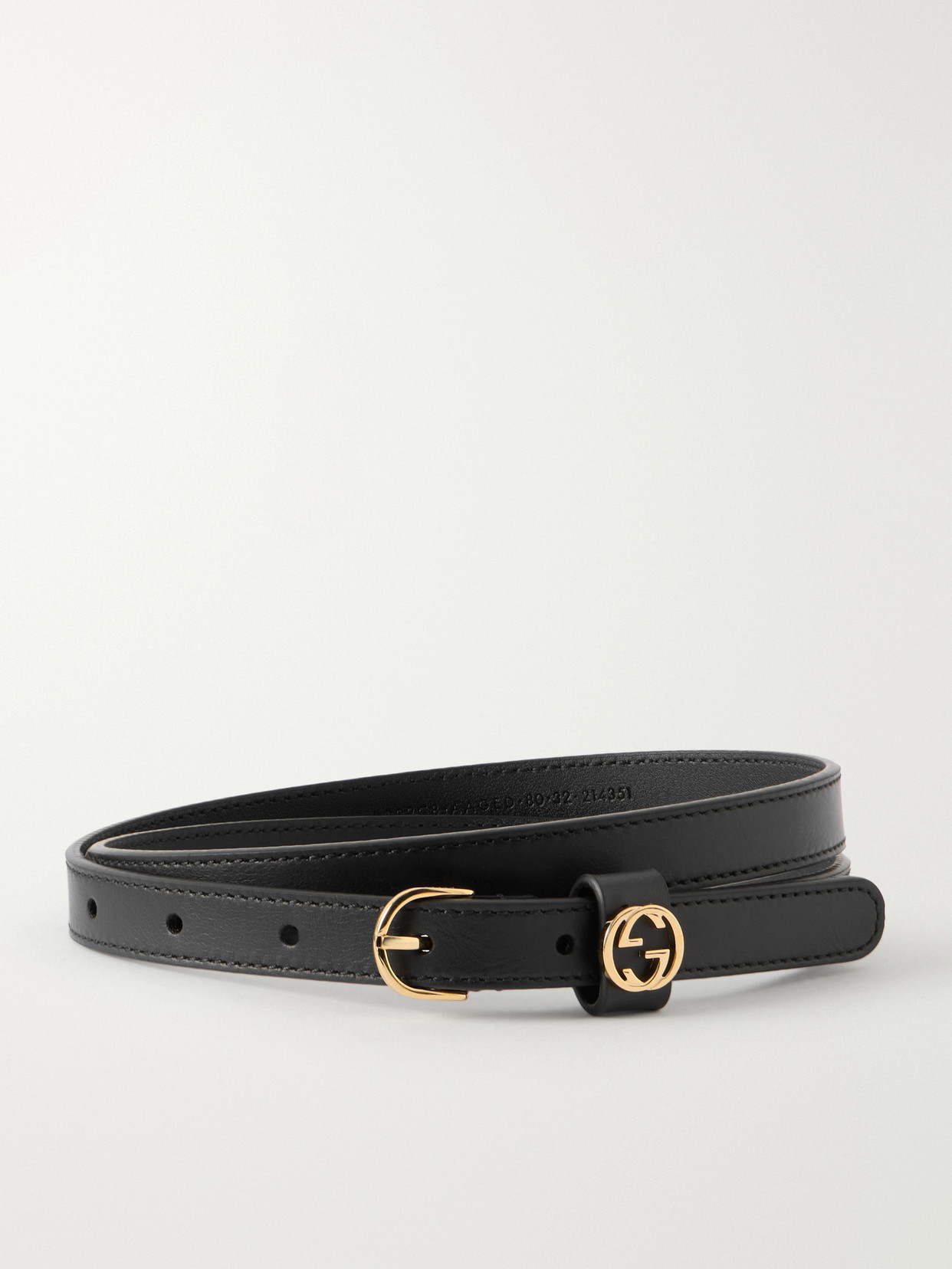 Gucci - Logo-embellished Leather Belt - Black