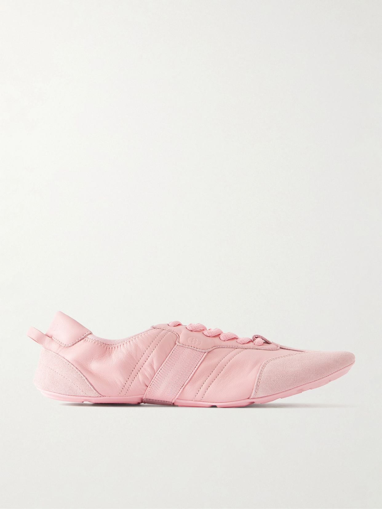 Flex suede-trimmed leather sneakers