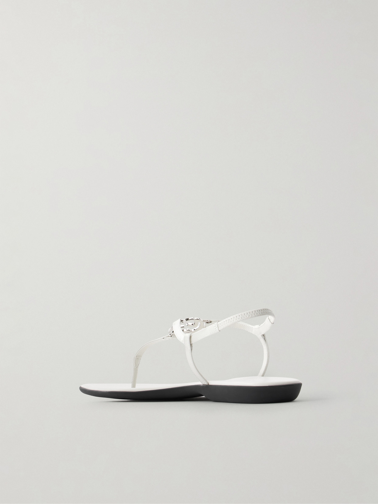 Logo-Embellished Leather Thong Sandals
