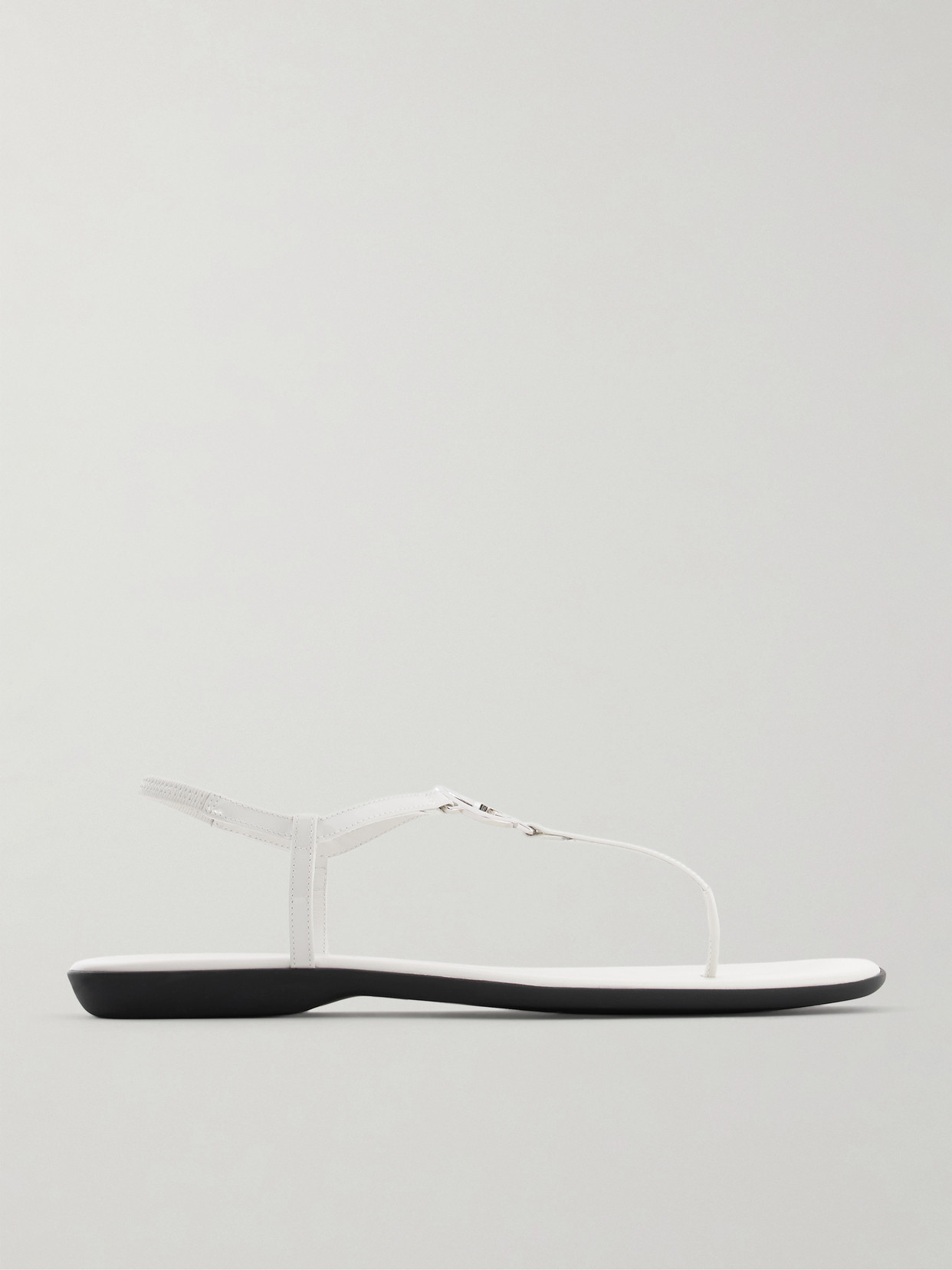Logo-Embellished Leather Thong Sandals