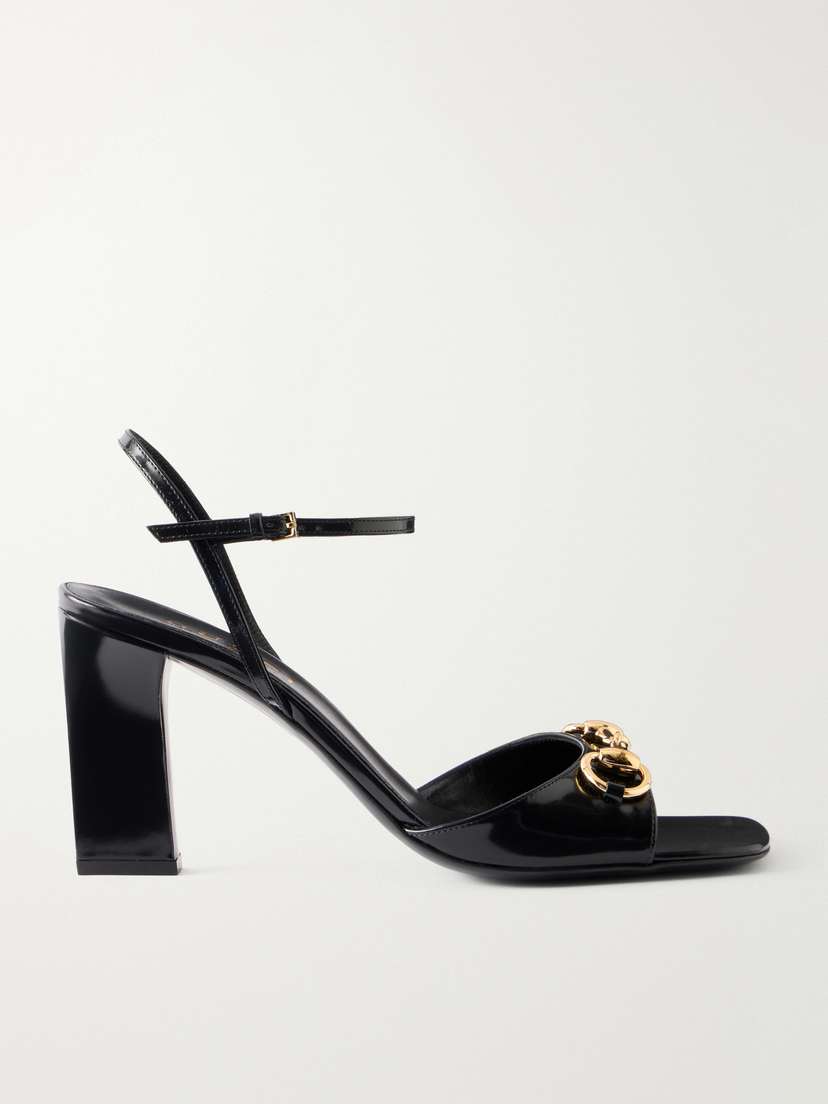 Gucci Signora Logo-embellished Leather Sandals