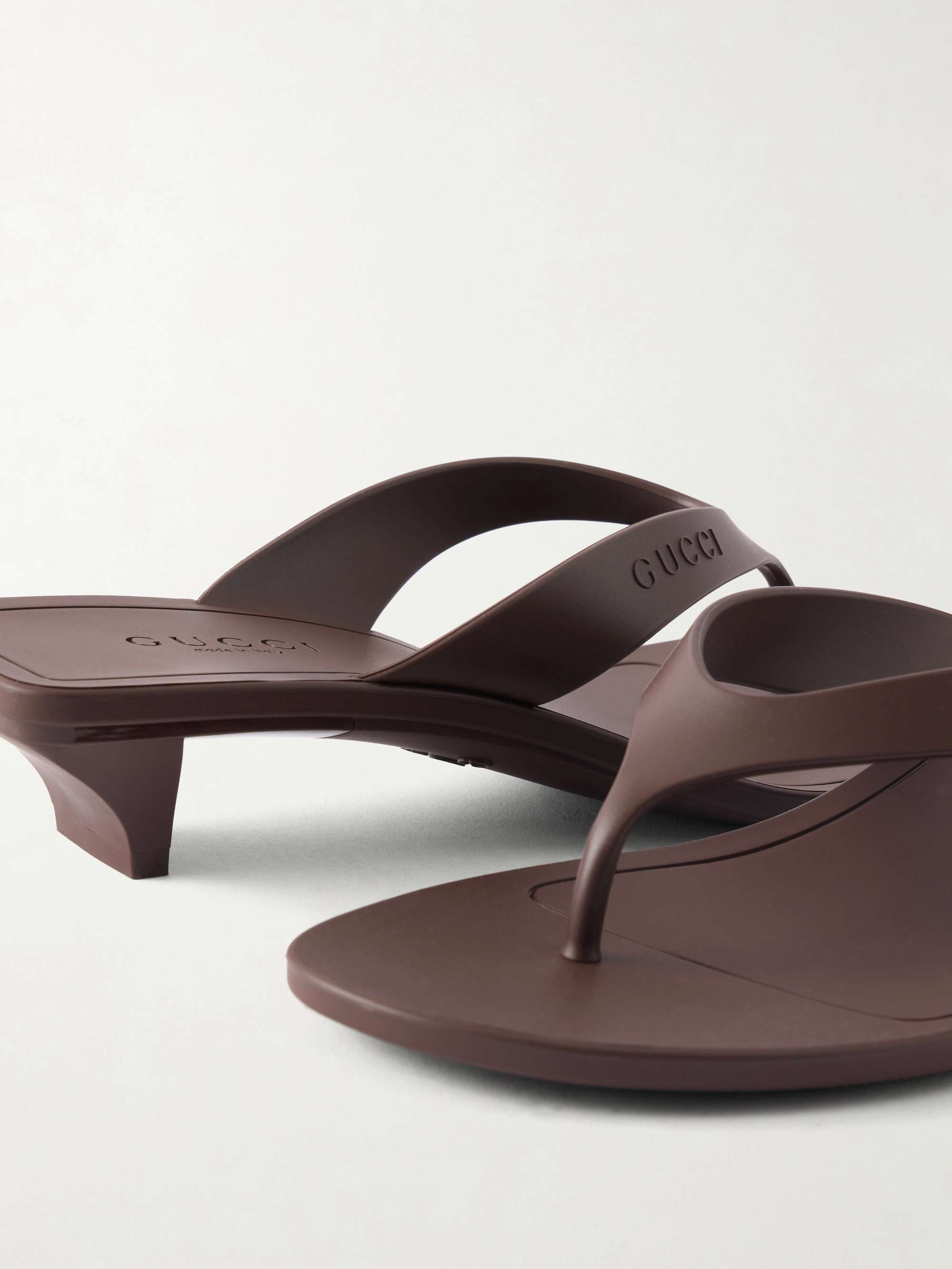 GUCCI Rubber sandals | NET-A-PORTER