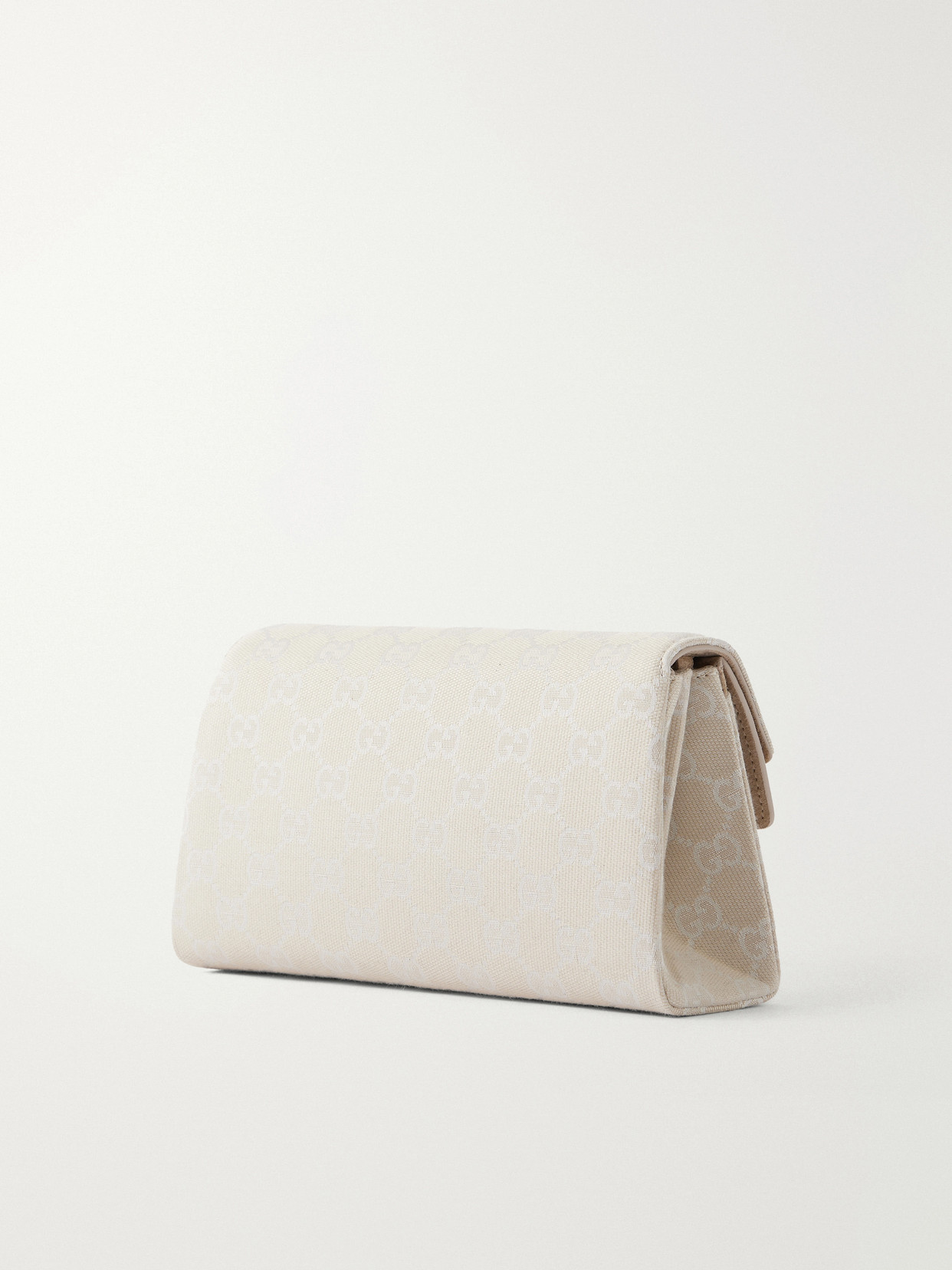 Dionysus Leather-Trimmed Logo-Jacquard Canvas Shoulder Bag