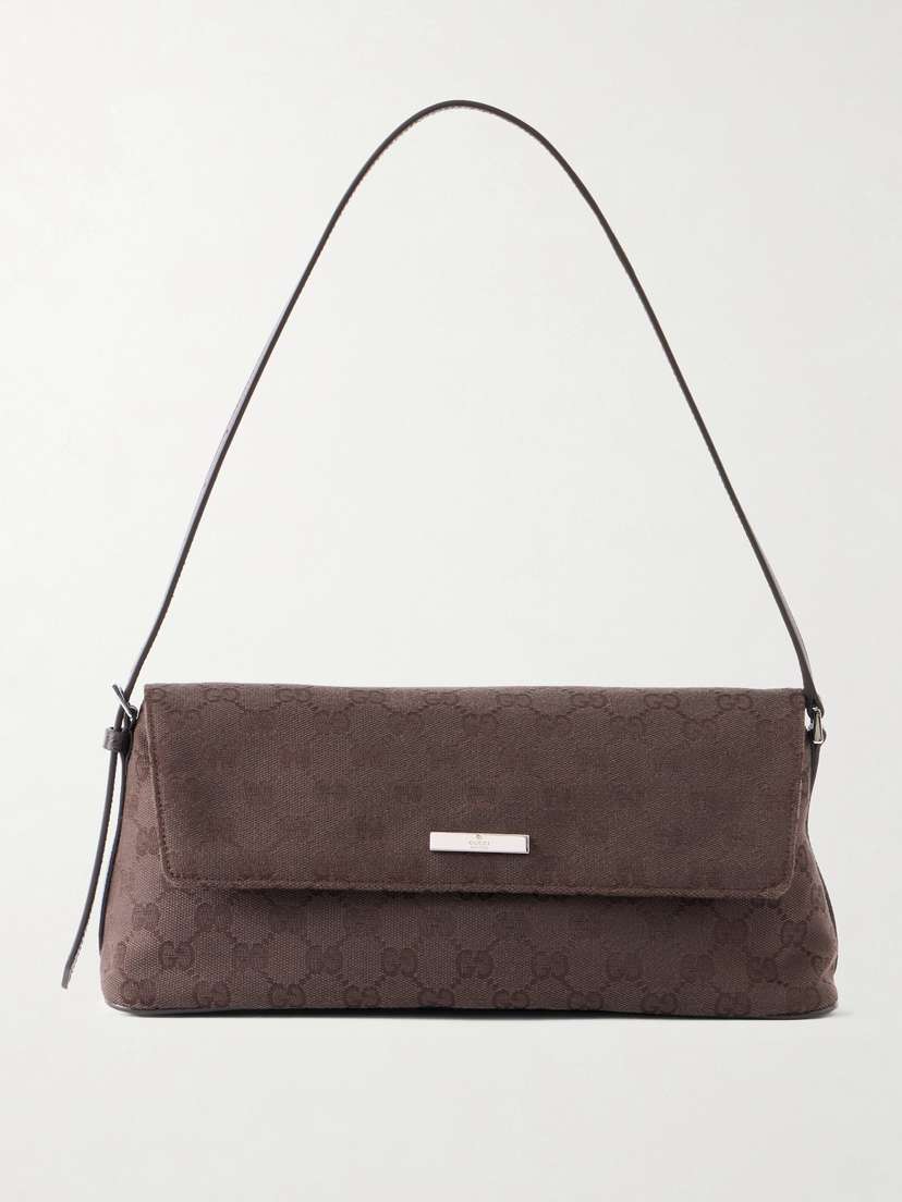 Gucci Madison Leather-trimmed Coated-canvas Shoulder Bag
