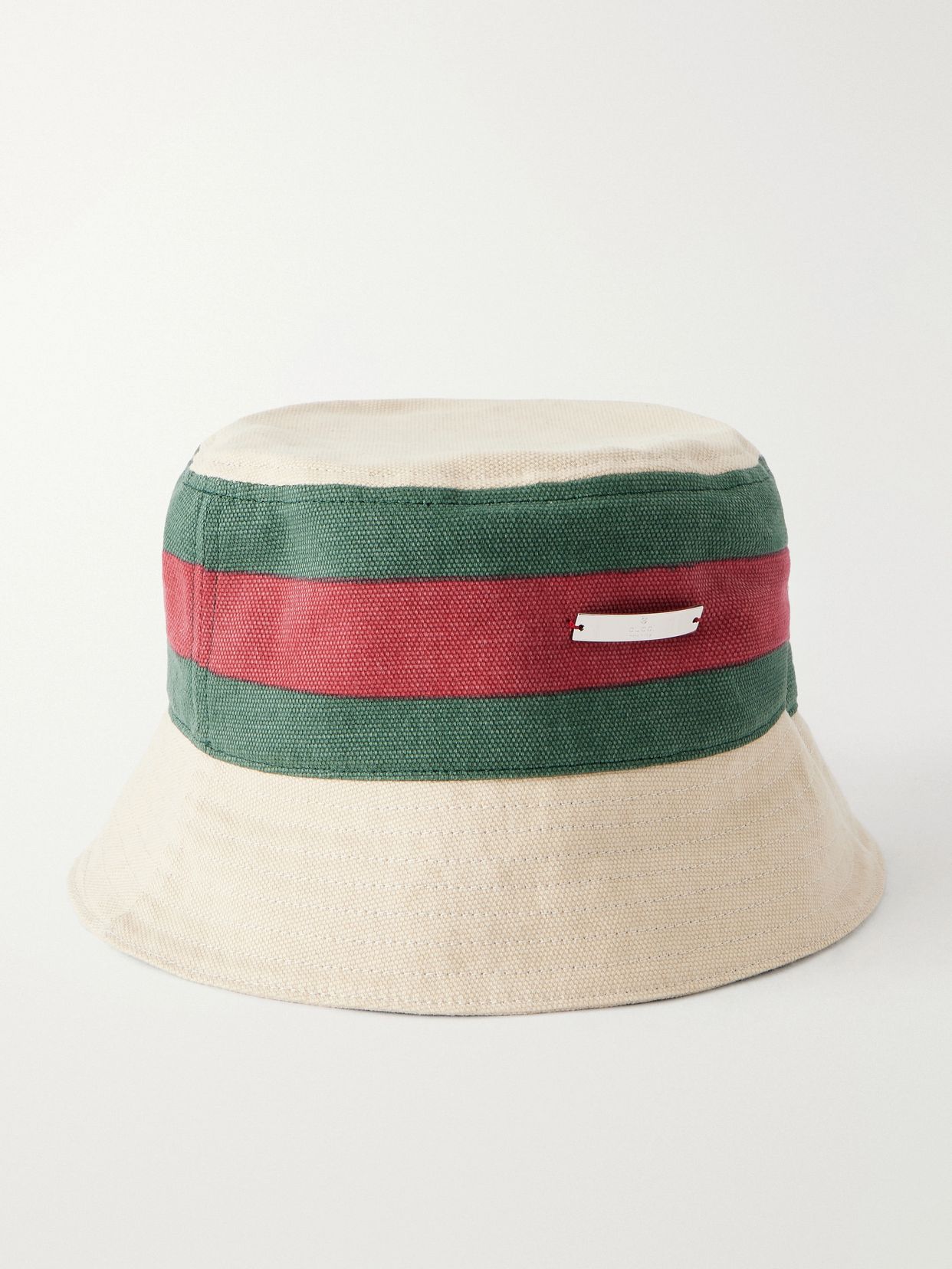 Webbing-trimmed cotton bucket hat