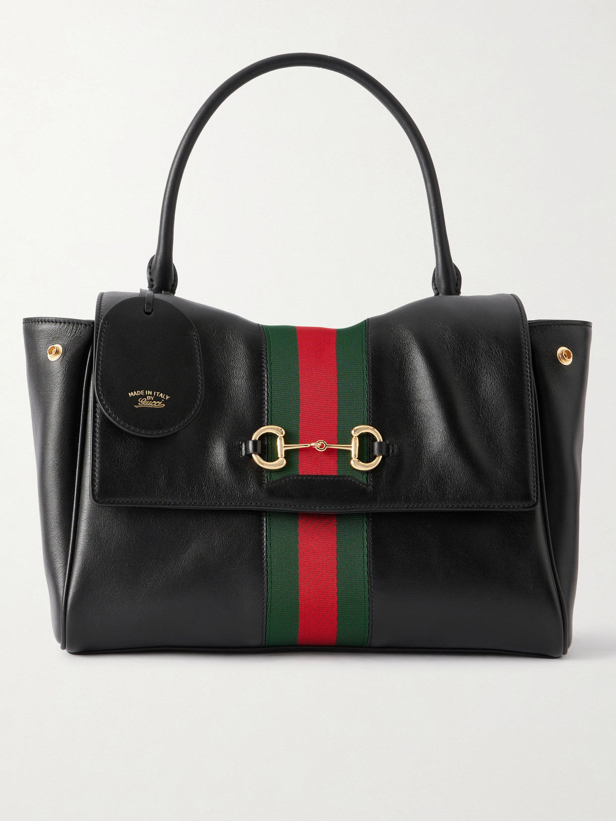 Paparazzo Large Leather-Trimmed Canvas Shoulder Bag