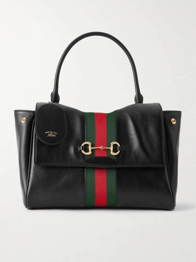 Gucci Paparazzo Large Leather-trimmed Canvas Shoulder Bag