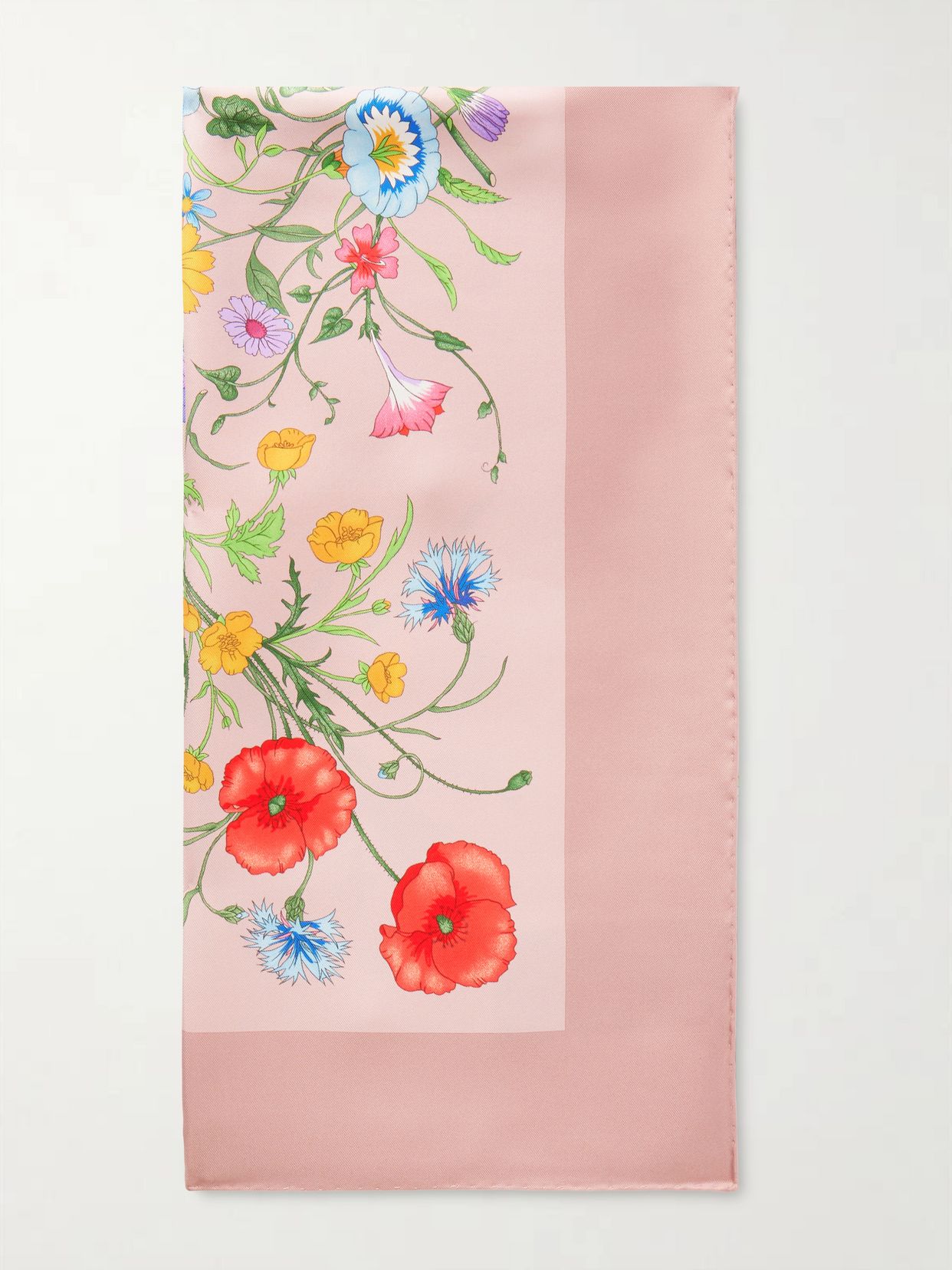 Flora Floral Print Silk Twill Scarf