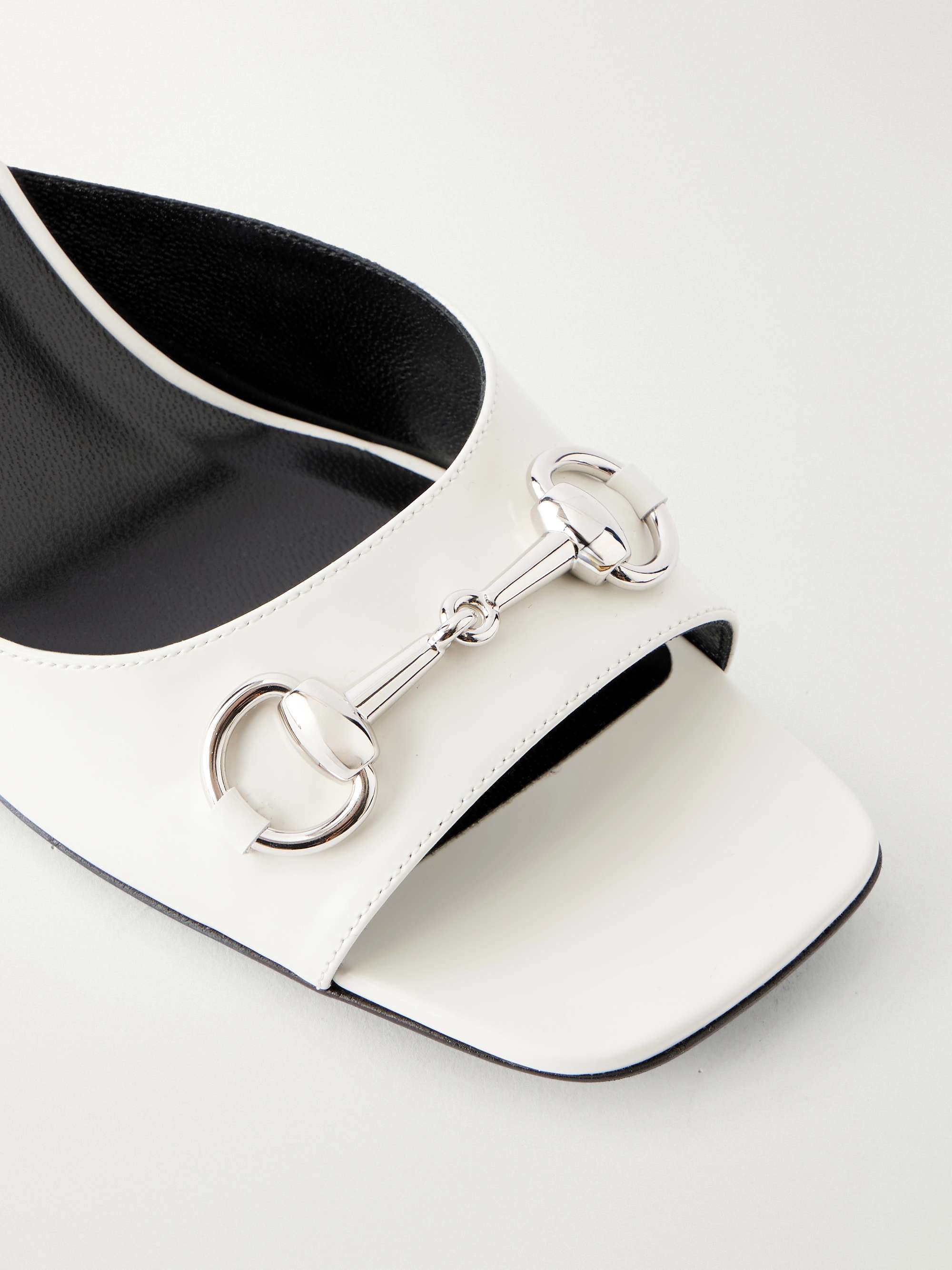 GUCCI Signora Horsebit-embellished leather sandals | NET-A-PORTER