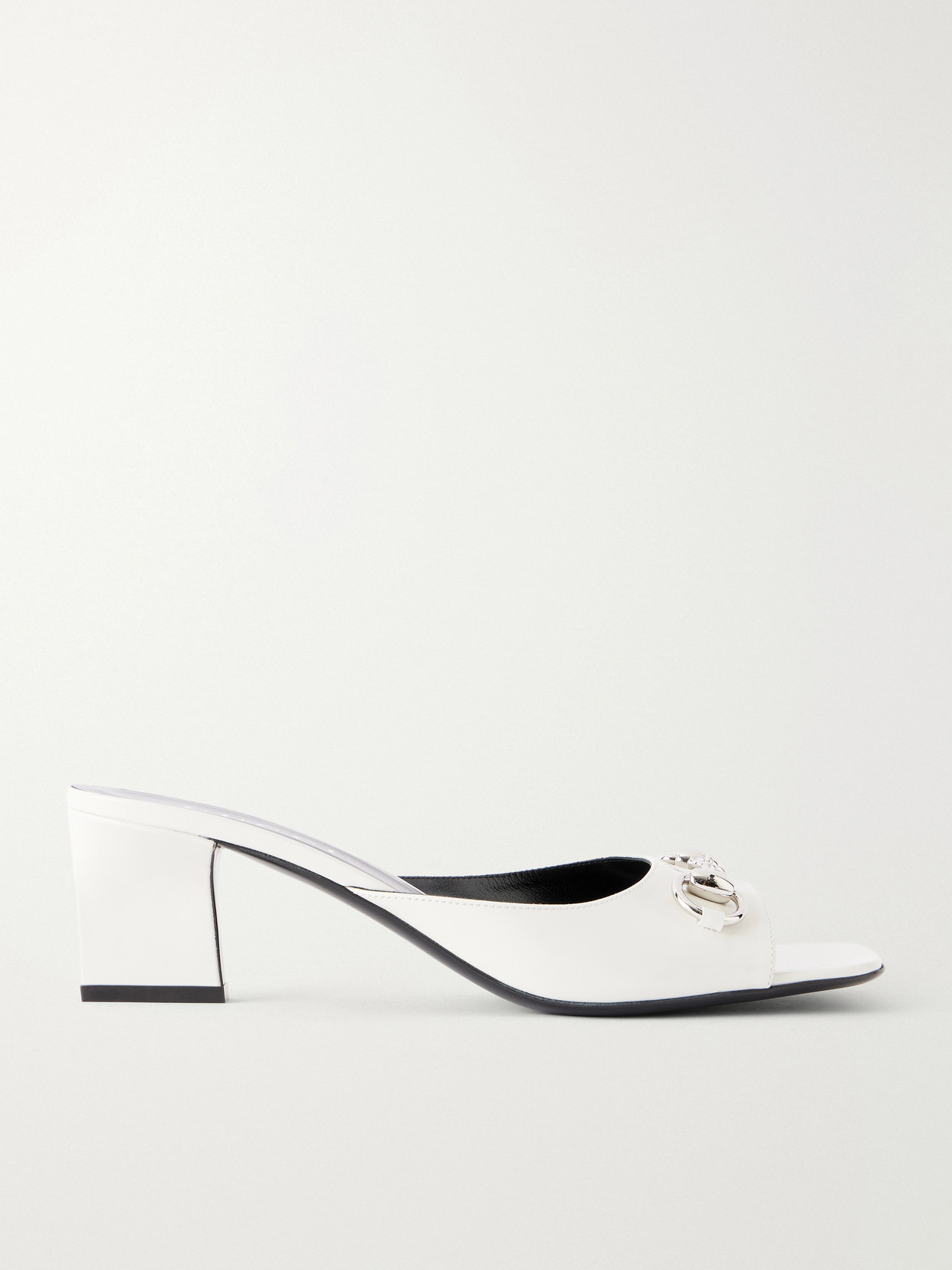 Gucci - Signora Horsebit-embellished Leather Sandals - White