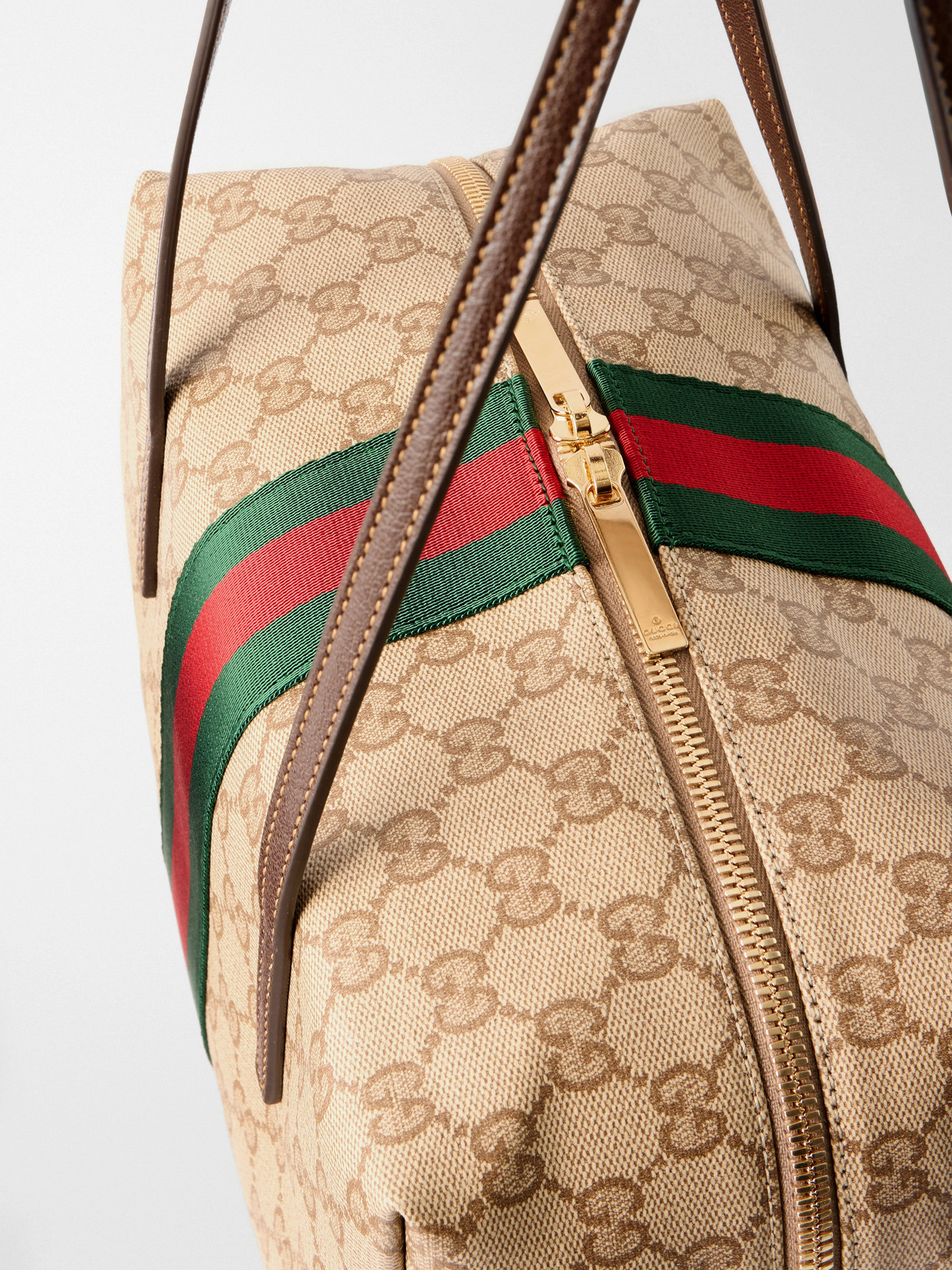 Boston Leather-Trimmed Coated-Canvas Shoulder Bag