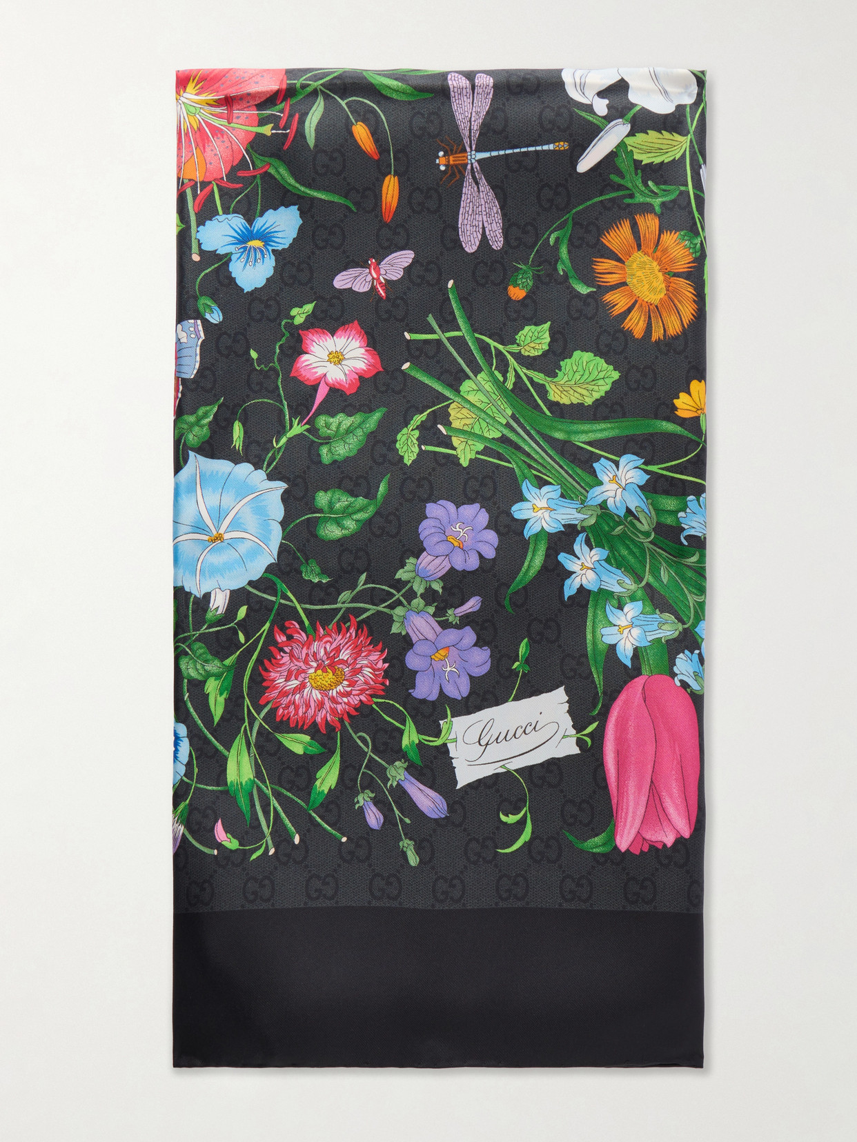 Gucci - Flora Printed Silk-twill Scarf - Multi