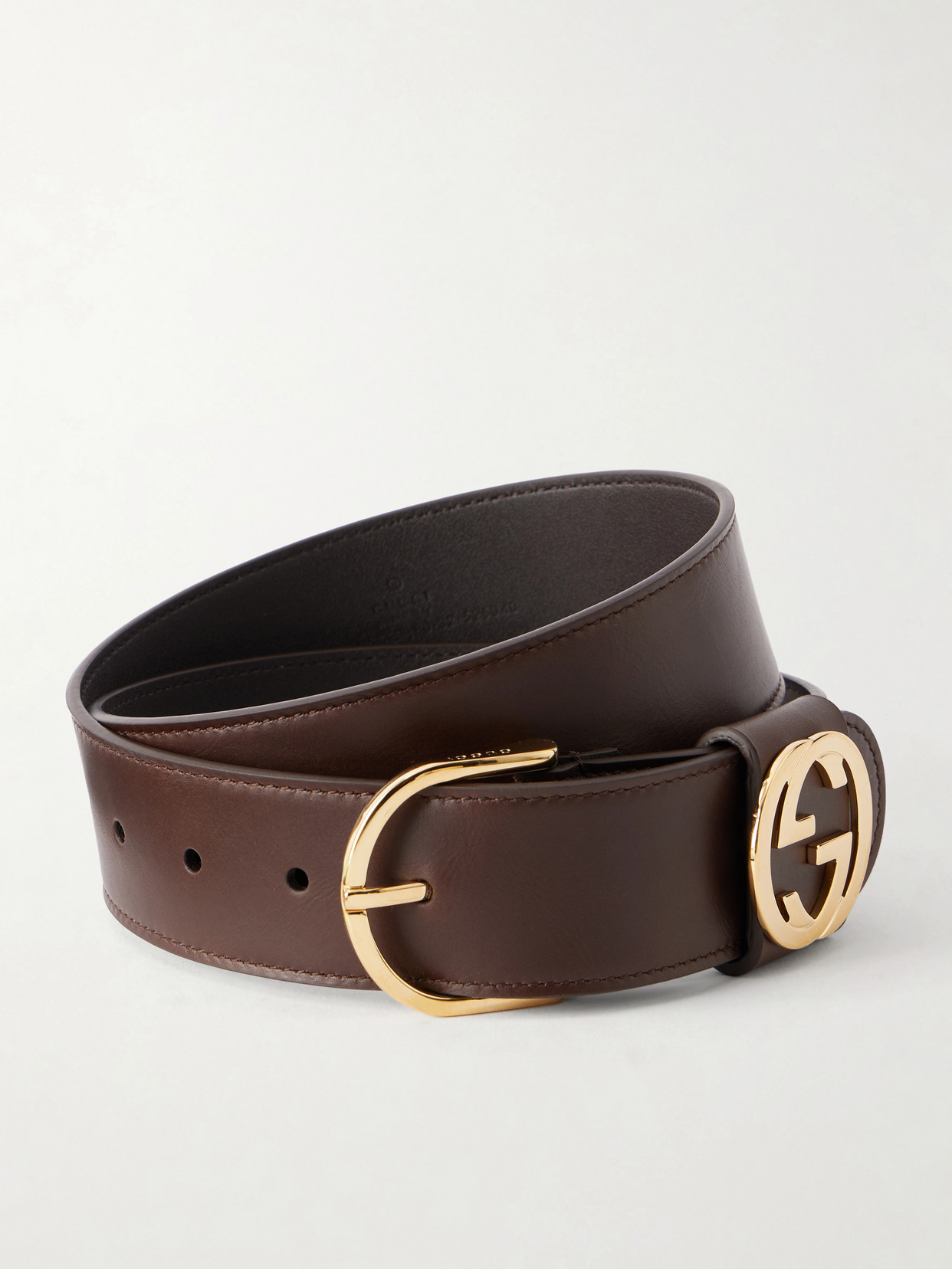 Gucci - Logo-detailed Leather Belt - Brown