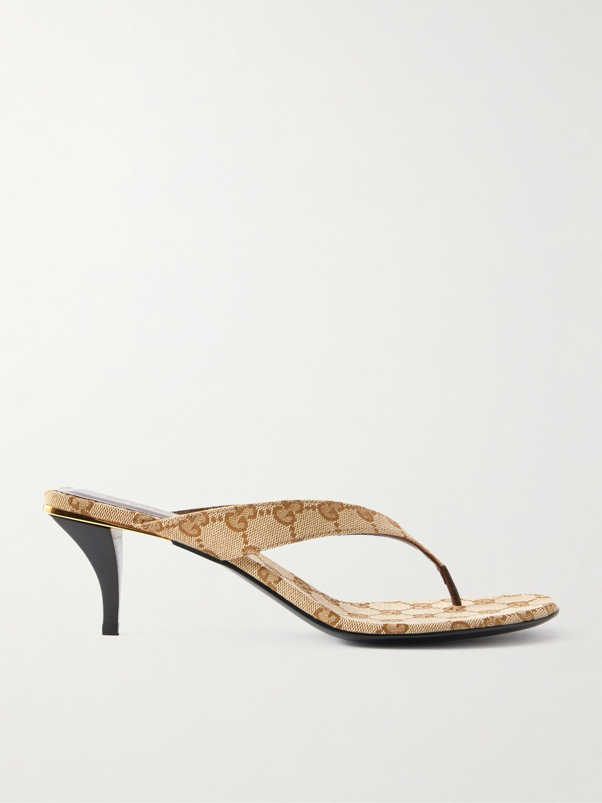 Logo-Jacquard Thong Sandals
