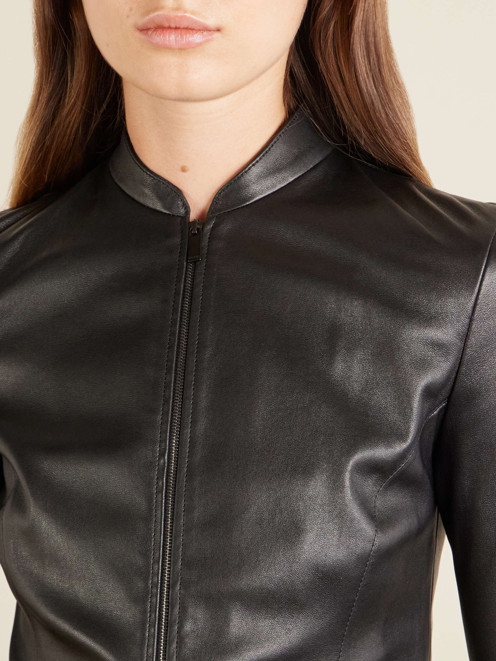 GUCCI Leather jacket | NET-A-PORTER