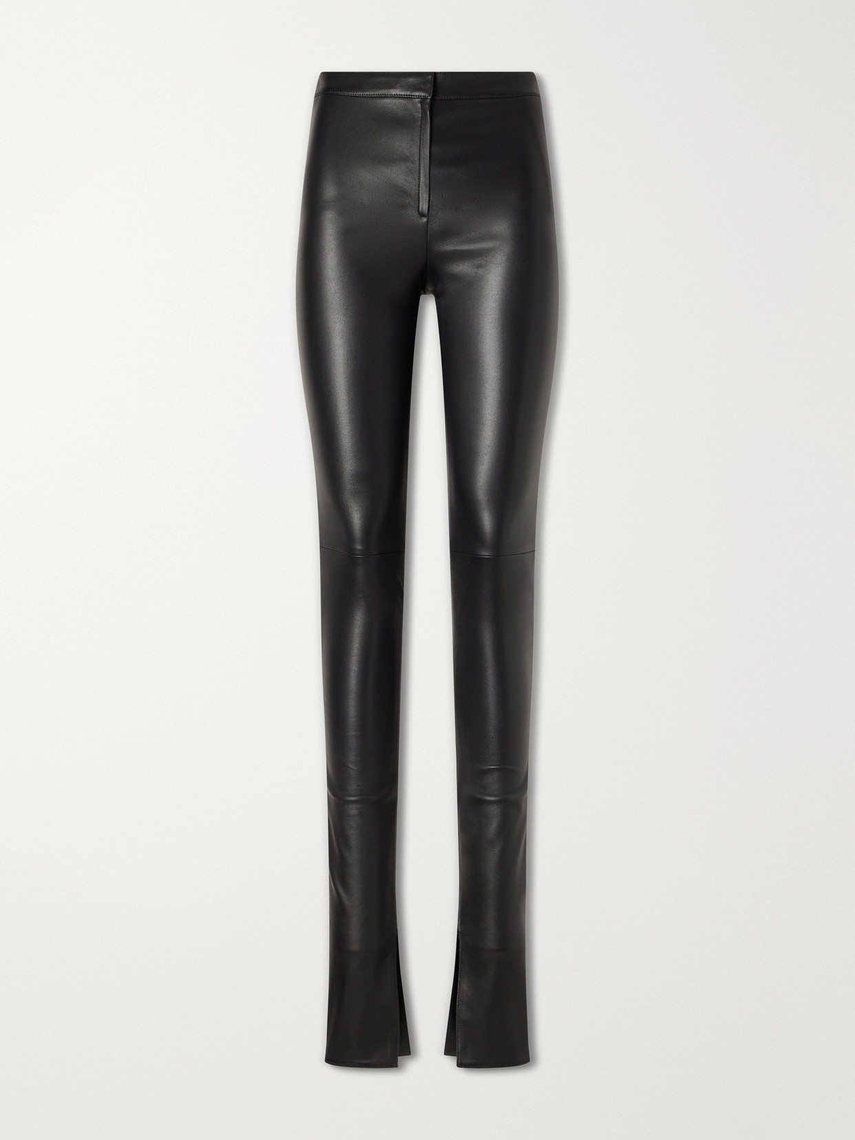Gucci - Leather Skinny-leg Pants - Black