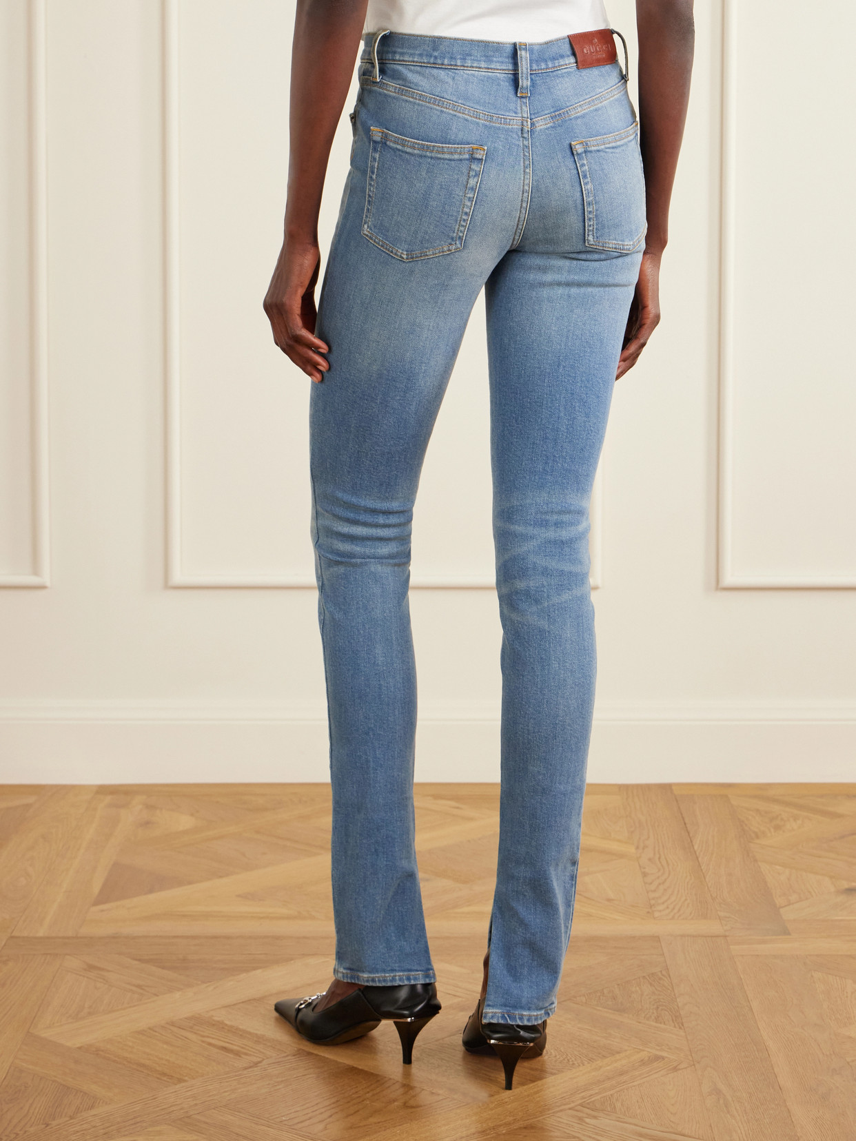 Split Mid-Rise Skinny