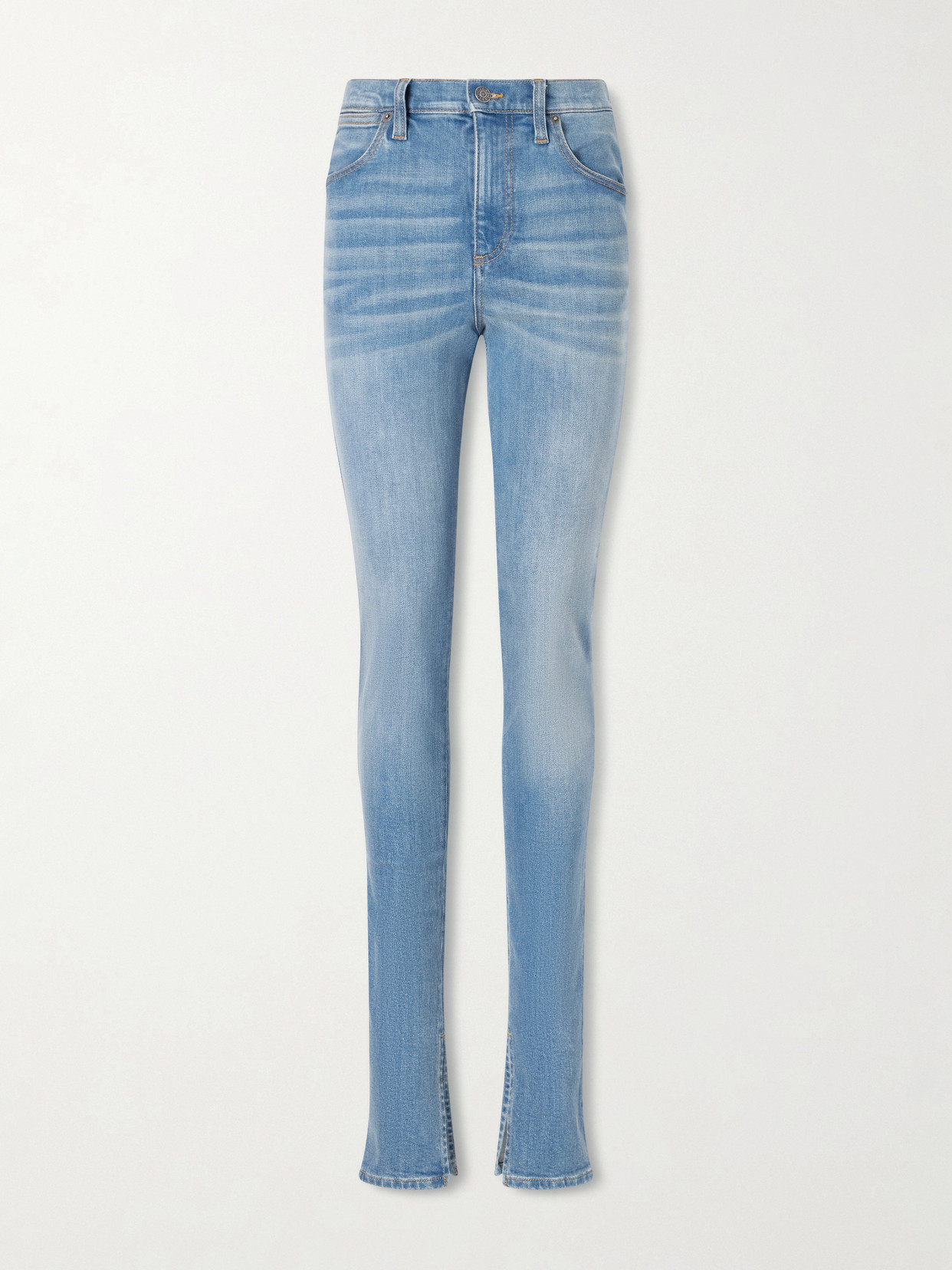 Gucci - Split Mid-rise Skinny-leg Jeans - Blue