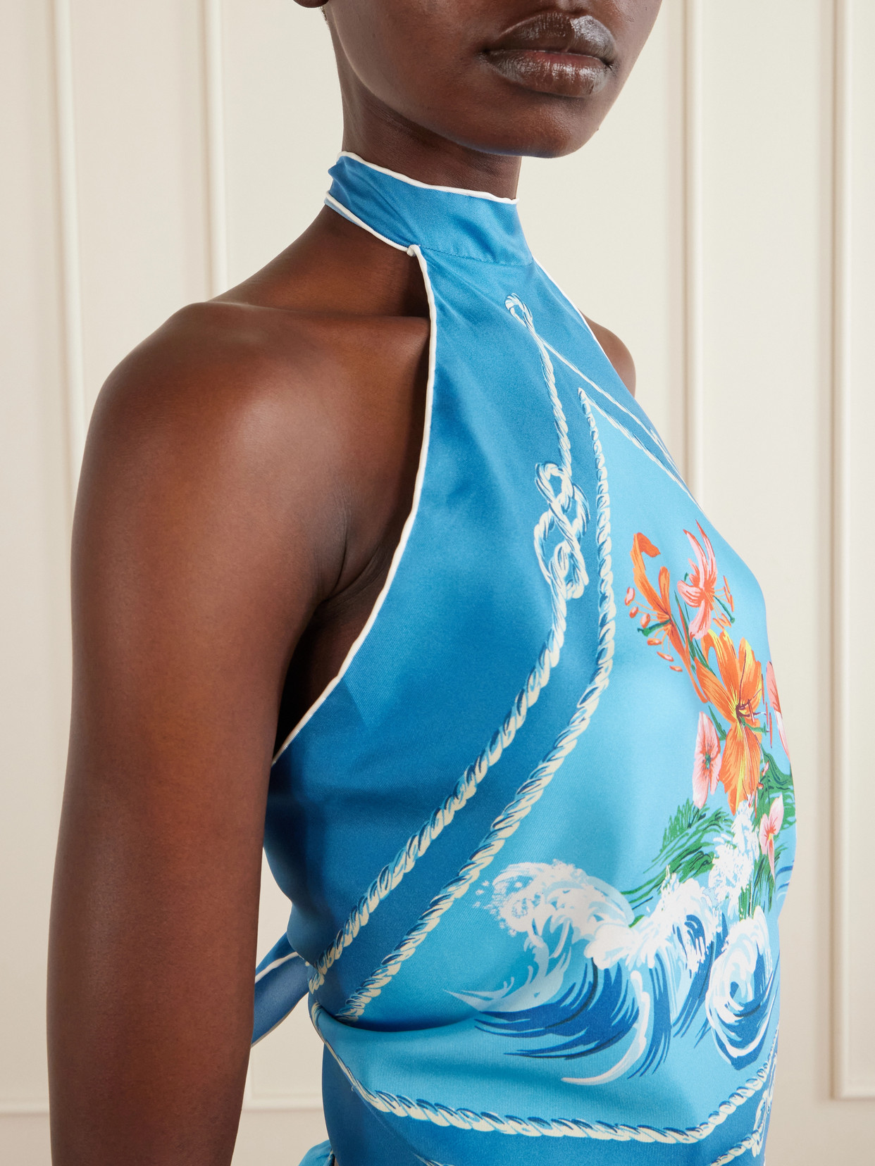 Printed Silk-Twill Tank
