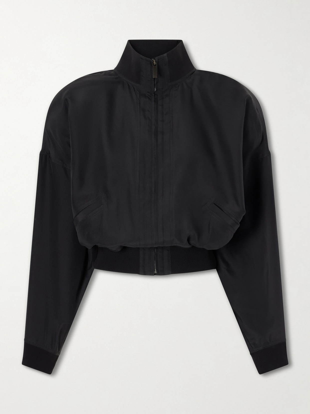 Gucci - Cropped Silk Jacket - Black
