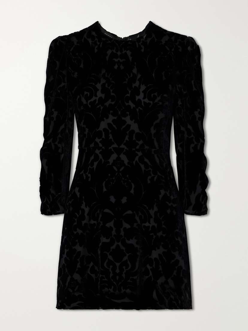 Devoré-velvet Mini Dress