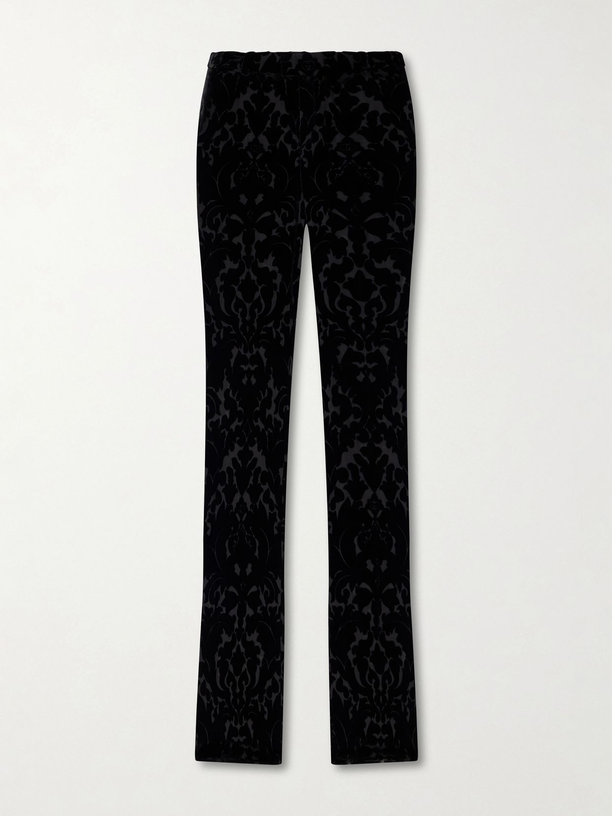 Devoré-velvet flared pants