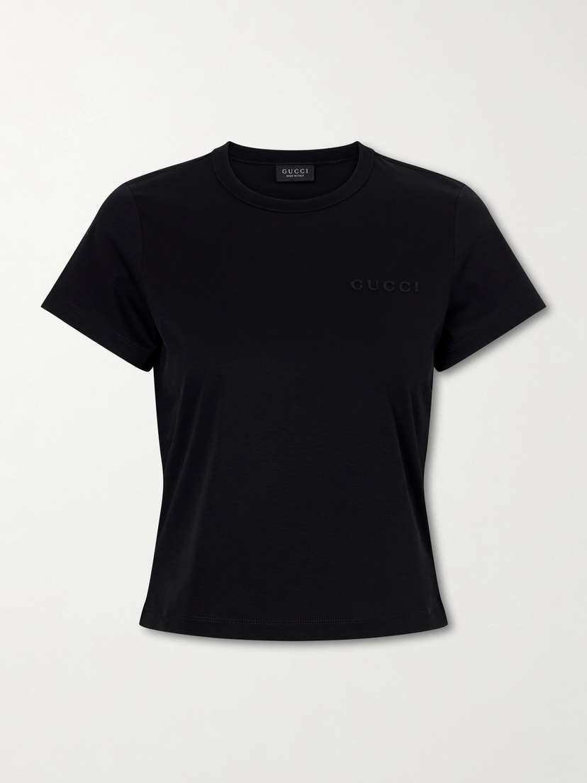 Gucci Logo-embroidered Cotton T-shirt