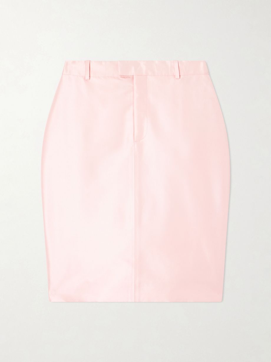 Silk-faille mini skirt