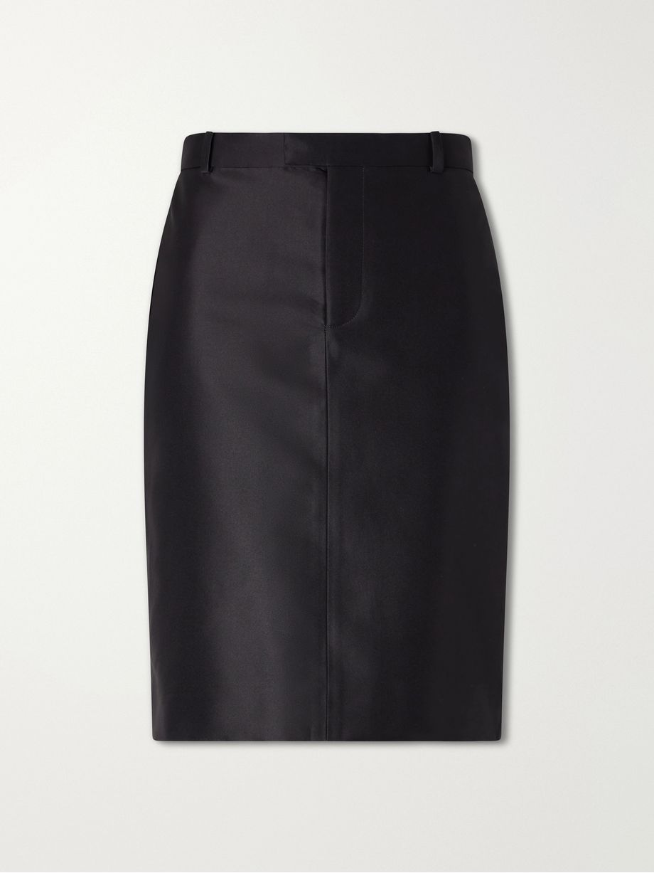 Silk-faille mini skirt