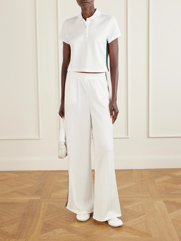 Gucci Striped ribbed-jersey wide-leg pants