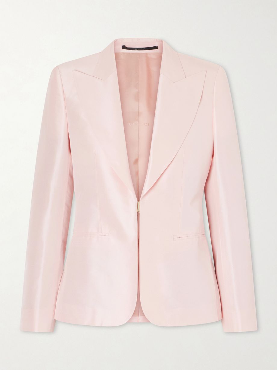 Silk-satin blazer