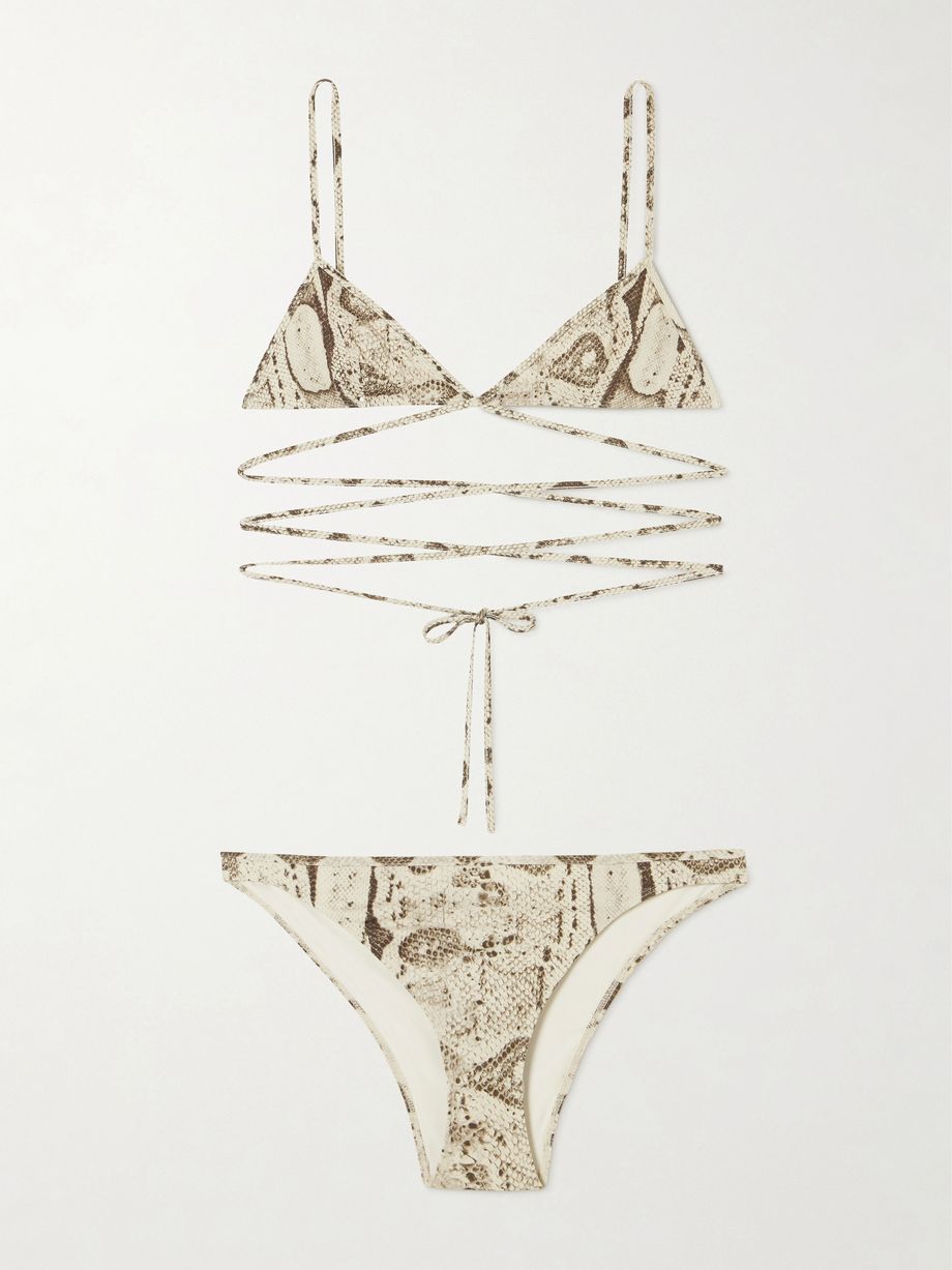 Snake-print bikini