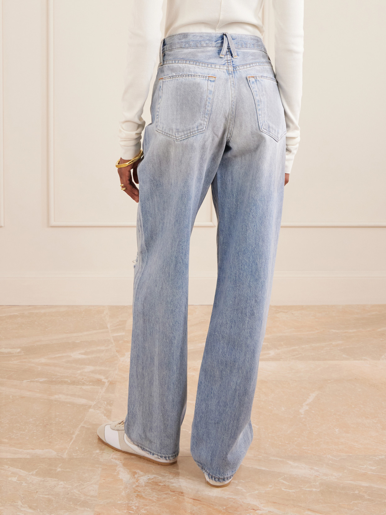 Tess Long Distressed Boyfriend Jeans