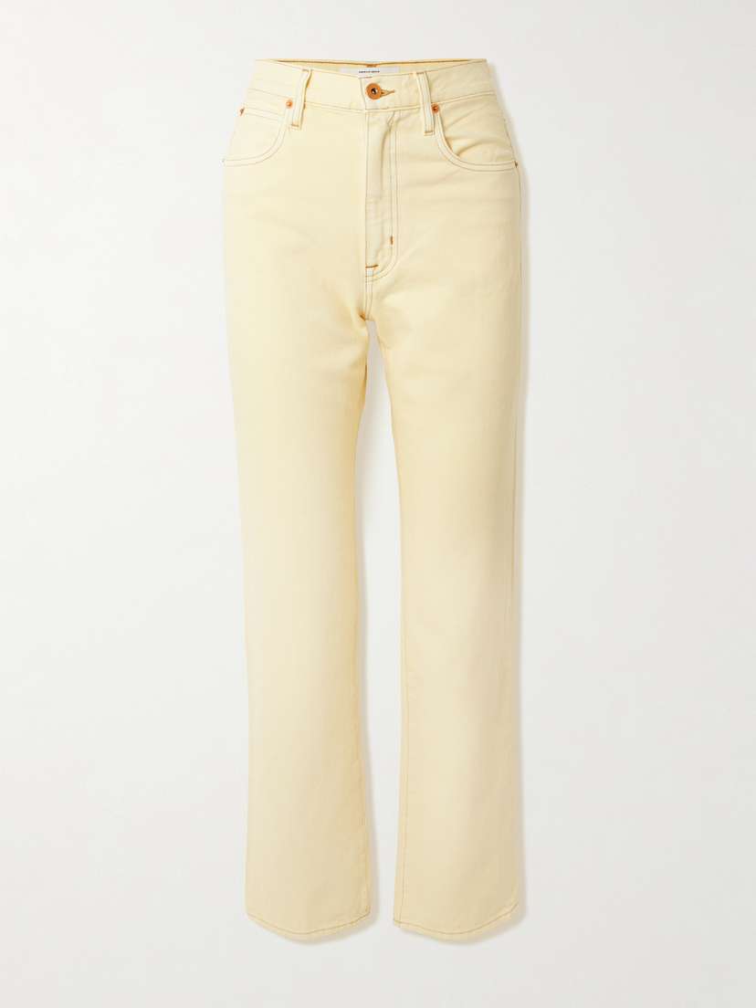 SLVRLAKE London Cropped High-rise Straight-leg Jeans