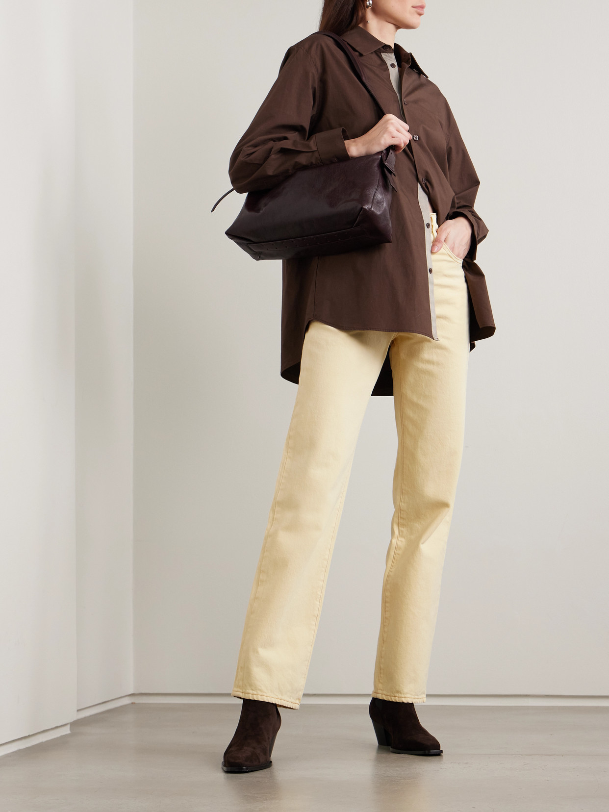 London Cropped High-Rise Straight-Leg Jeans