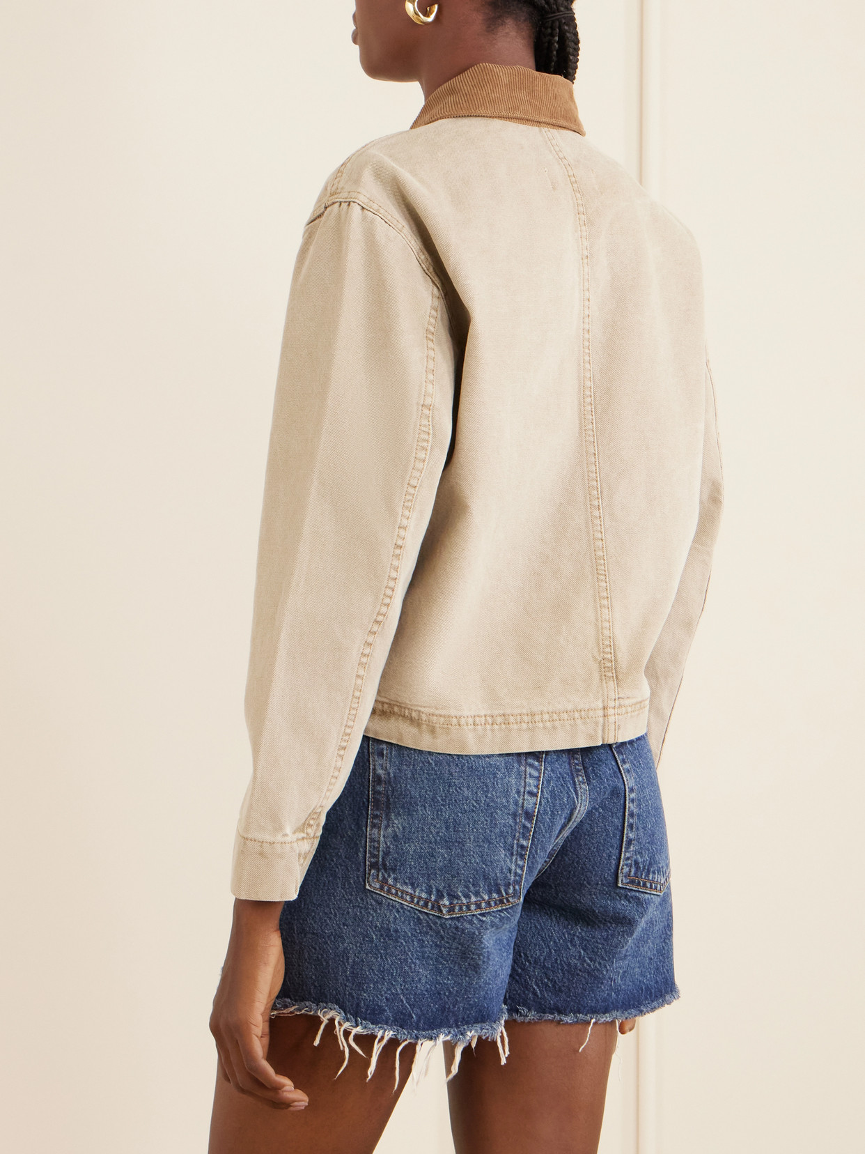 Harley Corduroy-Trimmed Cotton-Canvas Jacket