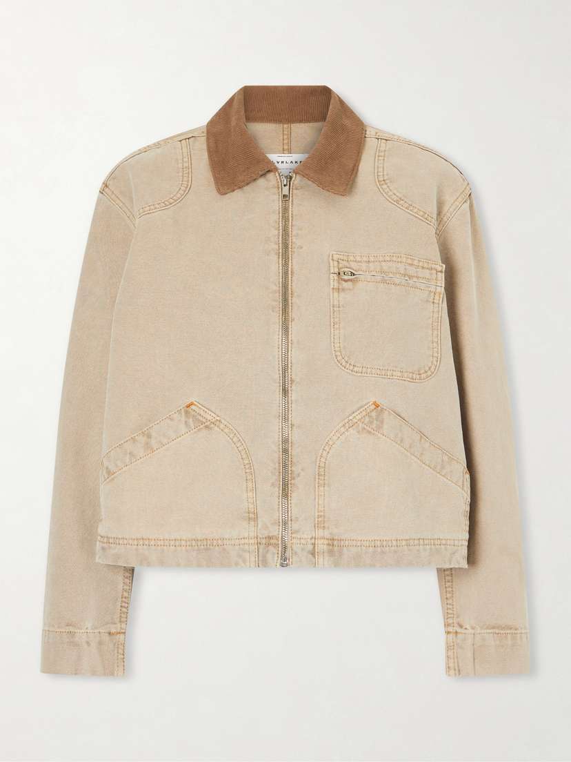 SLVRLAKE Harley Corduroy-trimmed Cotton-canvas Jacket