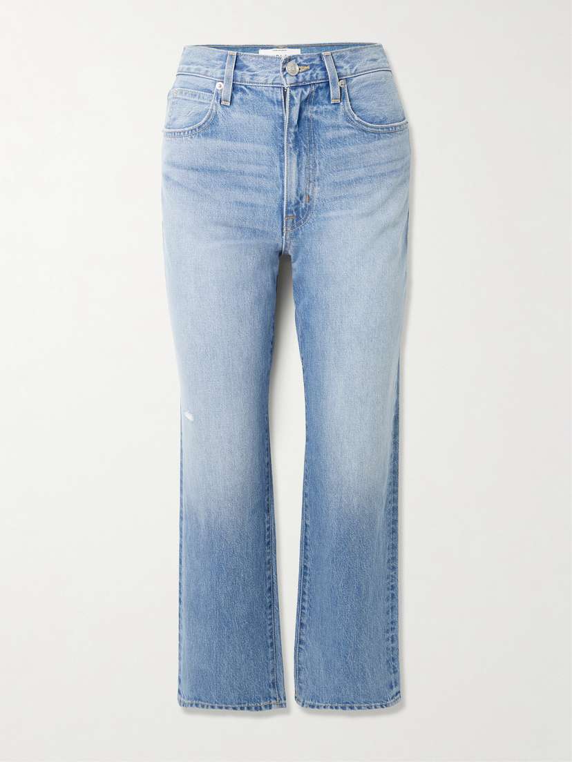 SLVRLAKE London Crop High-rise Straight-leg Jeans
