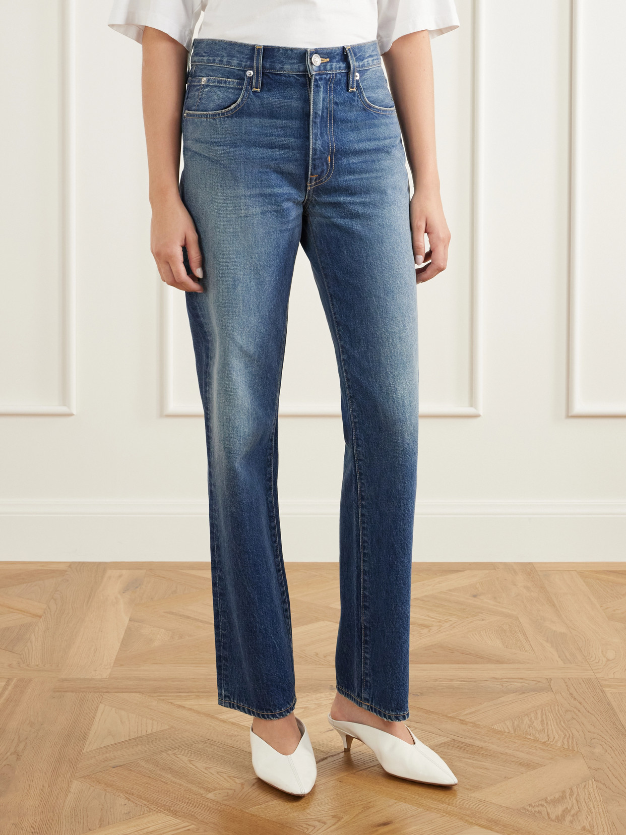 Kendra High-Rise Straight-Leg Jeans