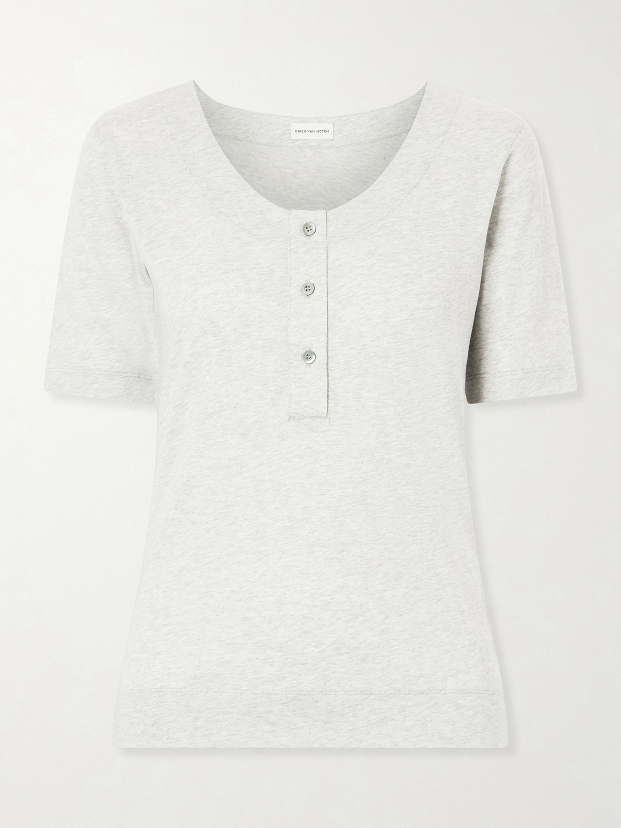 Dries Van Noten Cotton-jersey T-shirt In Gray
