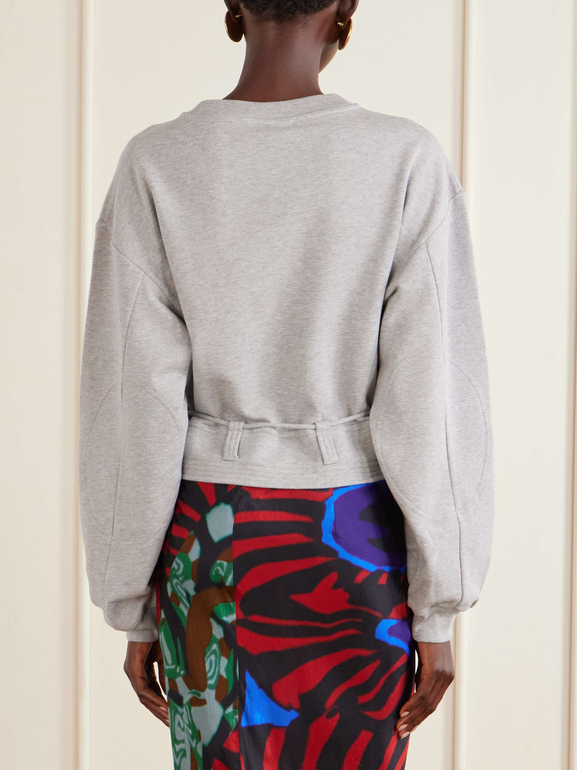 DRIES VAN NOTEN Ruffled cotton-jersey sweatshirt | NET-A-PORTER