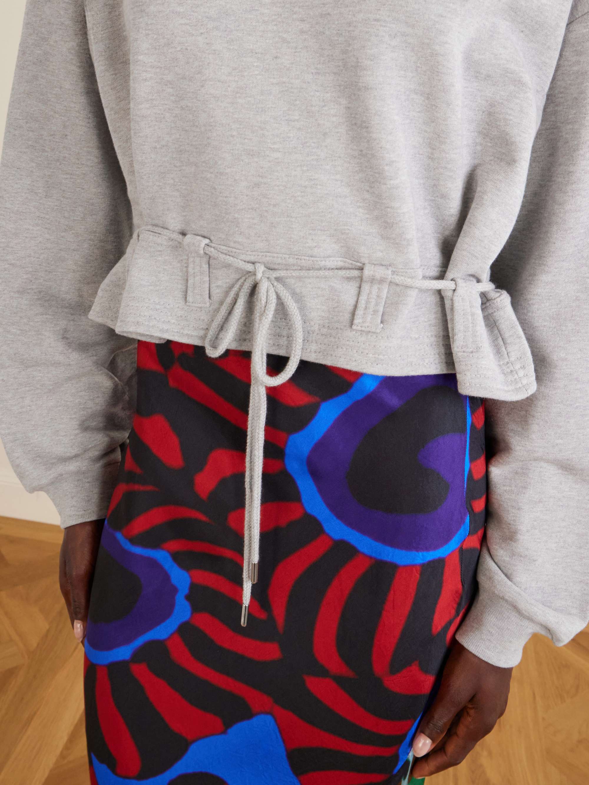DRIES VAN NOTEN Ruffled cotton-jersey sweatshirt | NET-A-PORTER