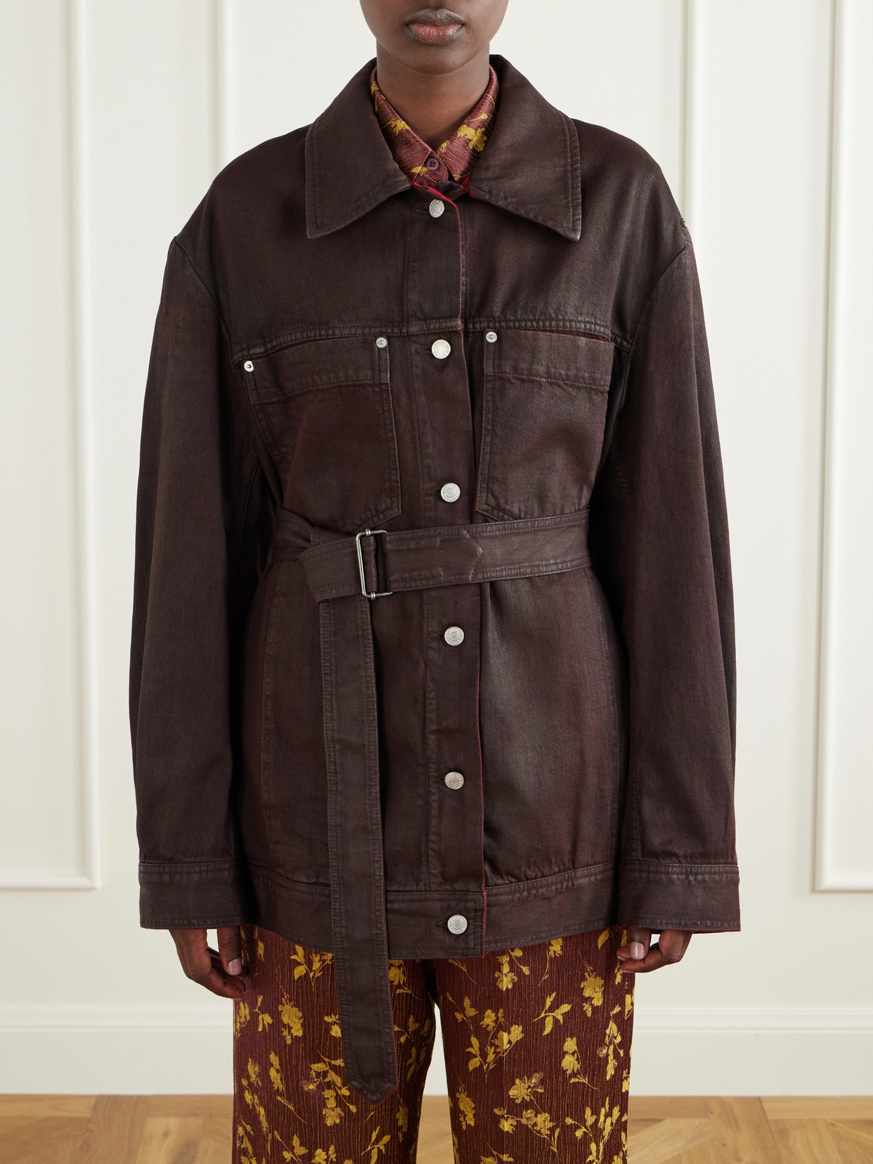 Belted Denim Jacket
