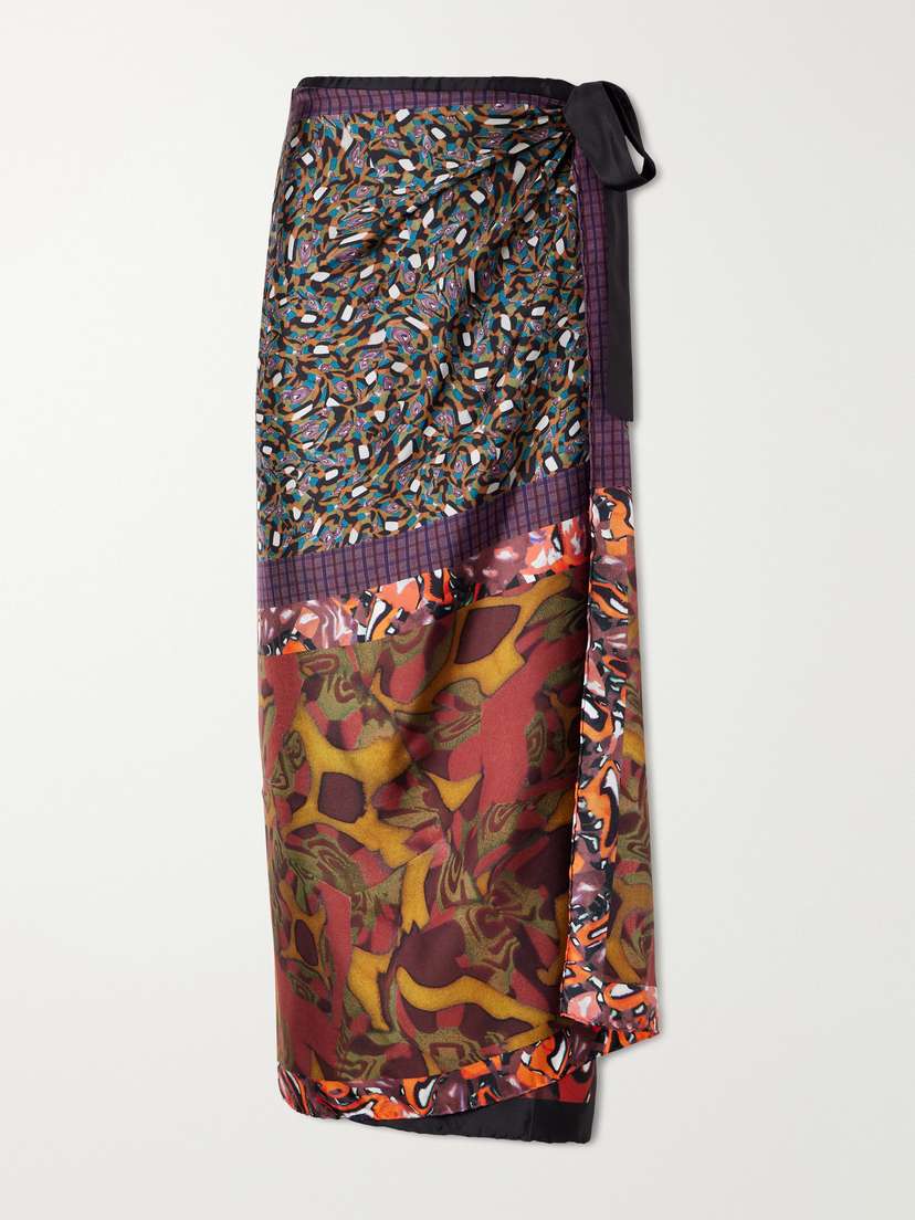 Dries Van Noten Printed Silk-twill Midi Wrap Skirt | Thumbnail 5 Dries Van Noten Printed Silk-twill Midi Wrap Skirt | Thumbnail 5