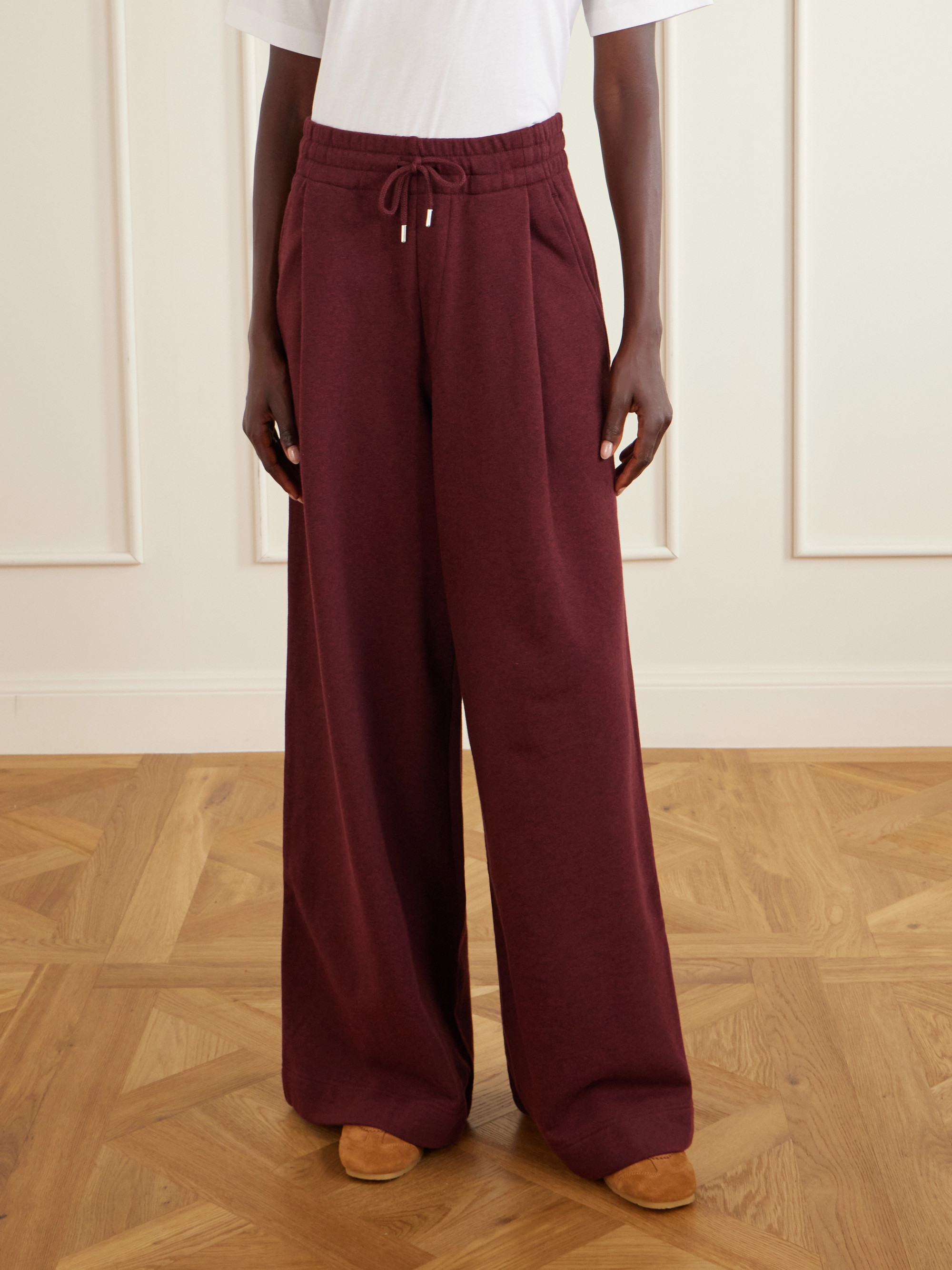 Dries Van Noten Cotton-jersey wide-leg sweatpants