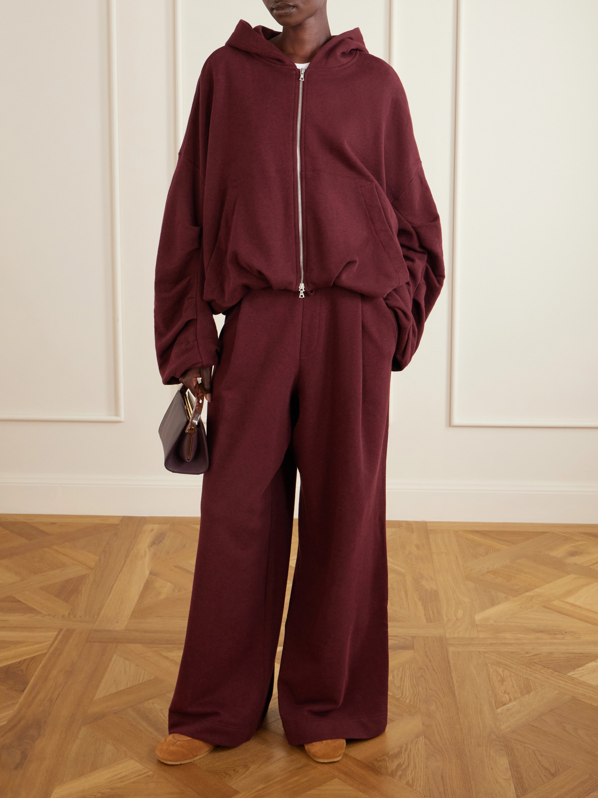Dries Van Noten Cotton-jersey wide-leg sweatpants
