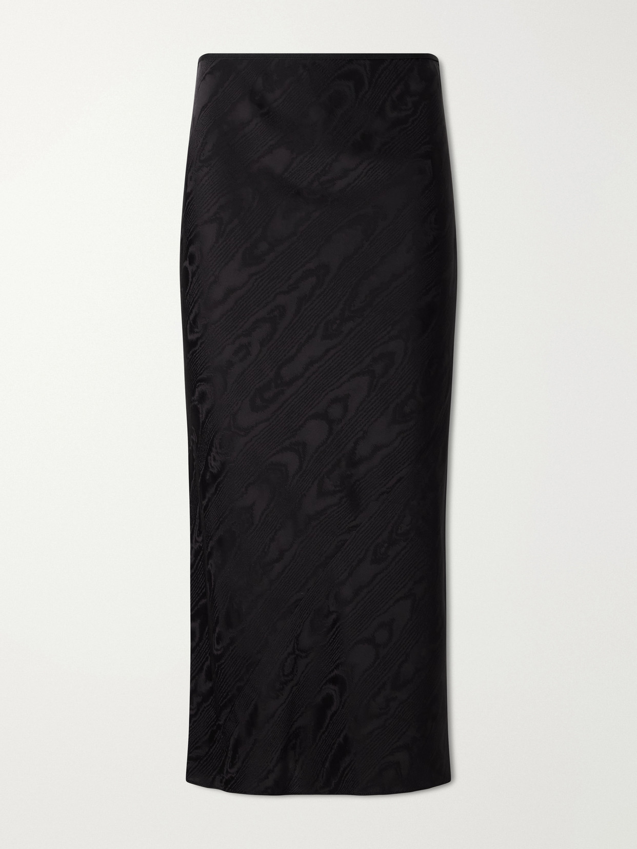 Dries Van Noten Moire Midi Skirt In Black